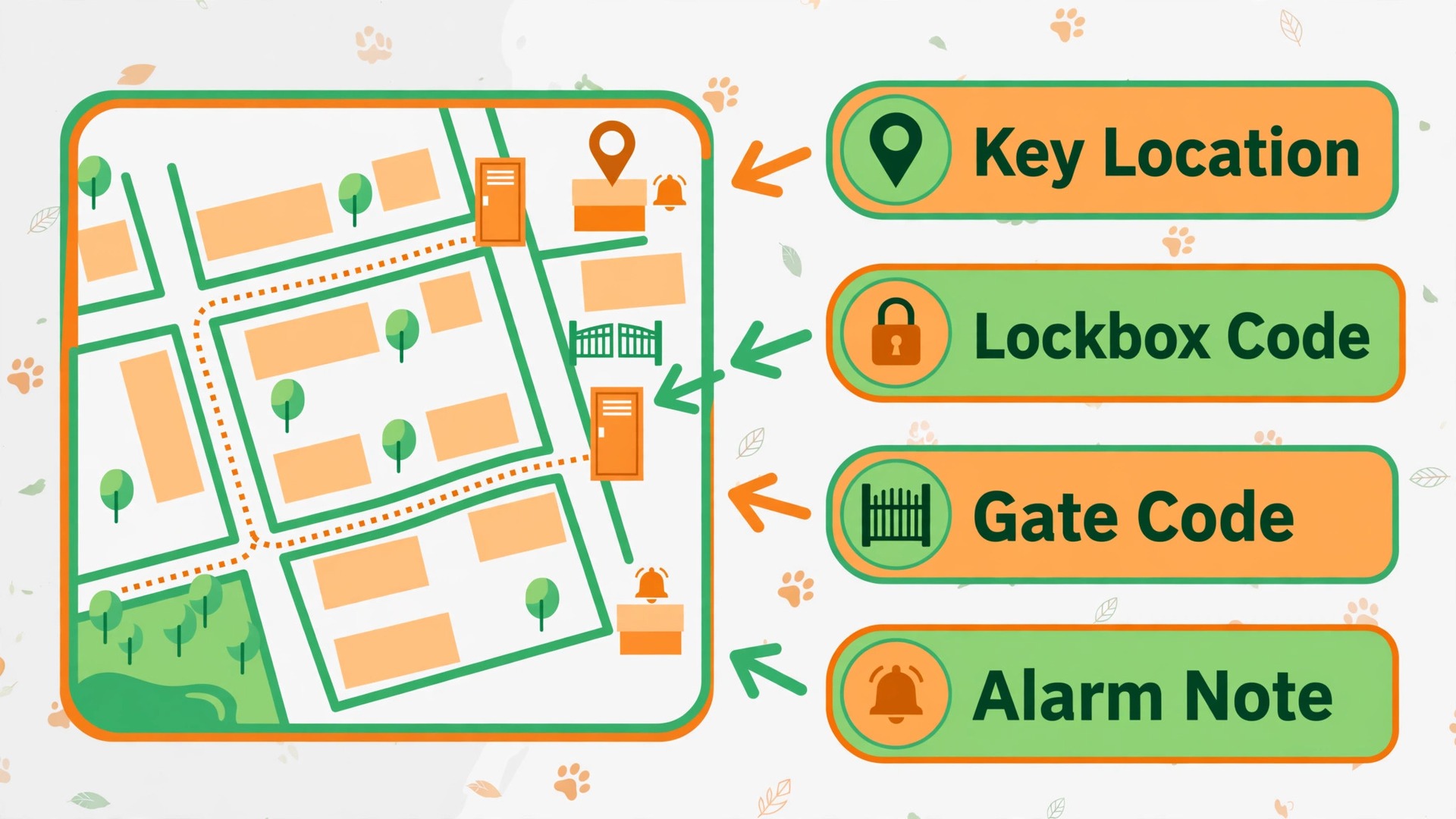 annotated visual for key handling on a route sheet.
