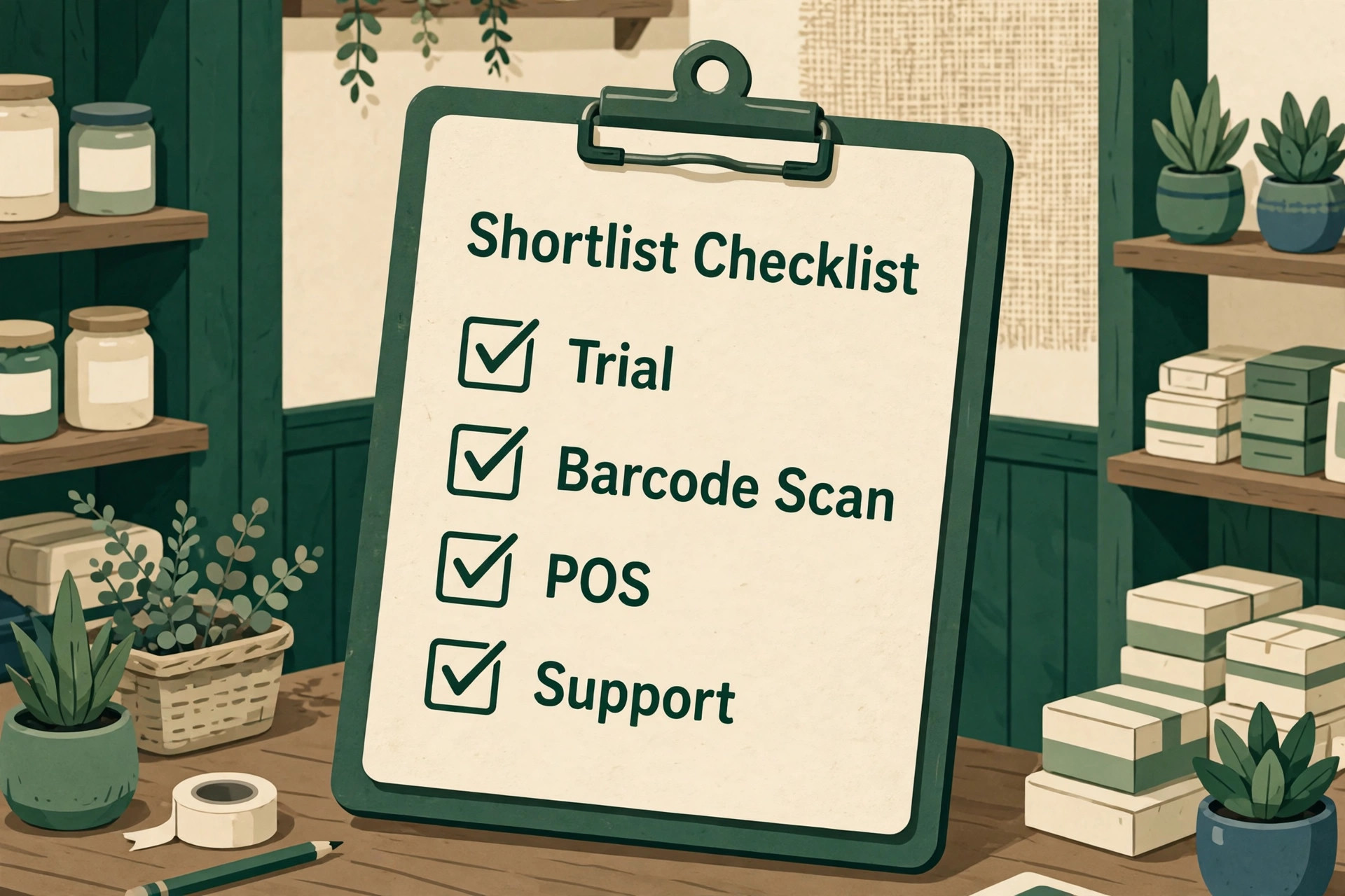 checklist visual for choosing retailer inventory software.