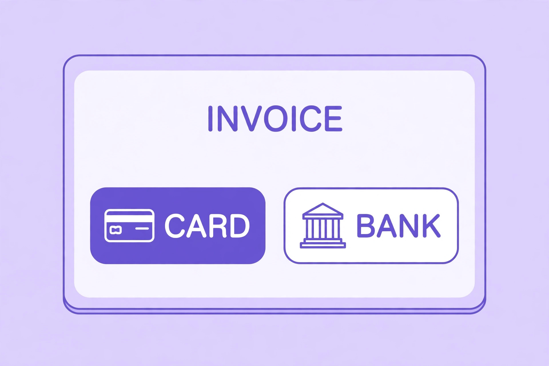 A Stripe invoice offering card and bank payment options.