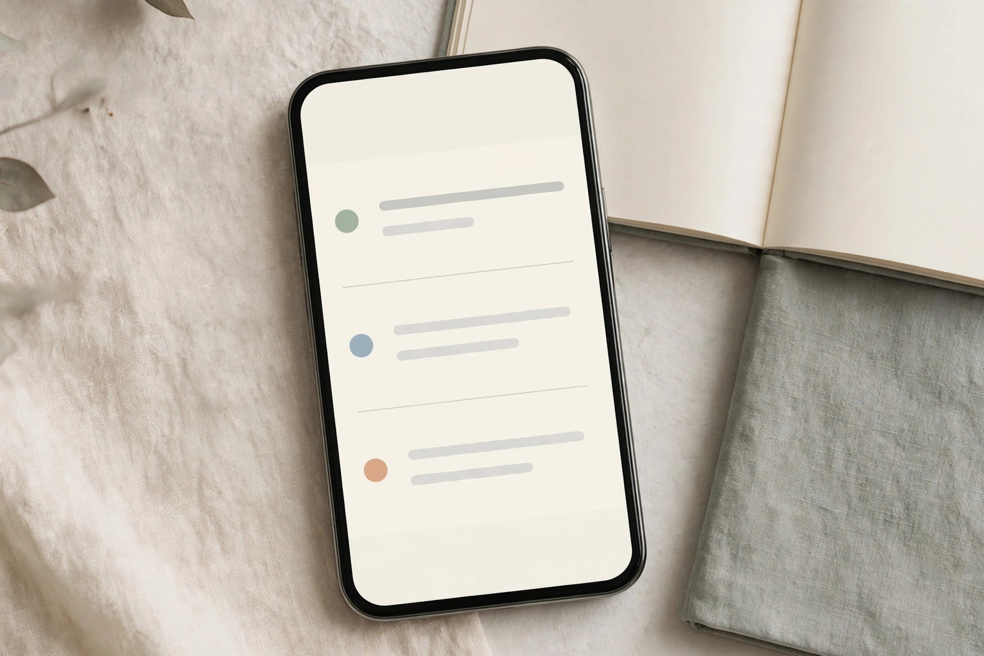A mockup of a banking feed on a phone.