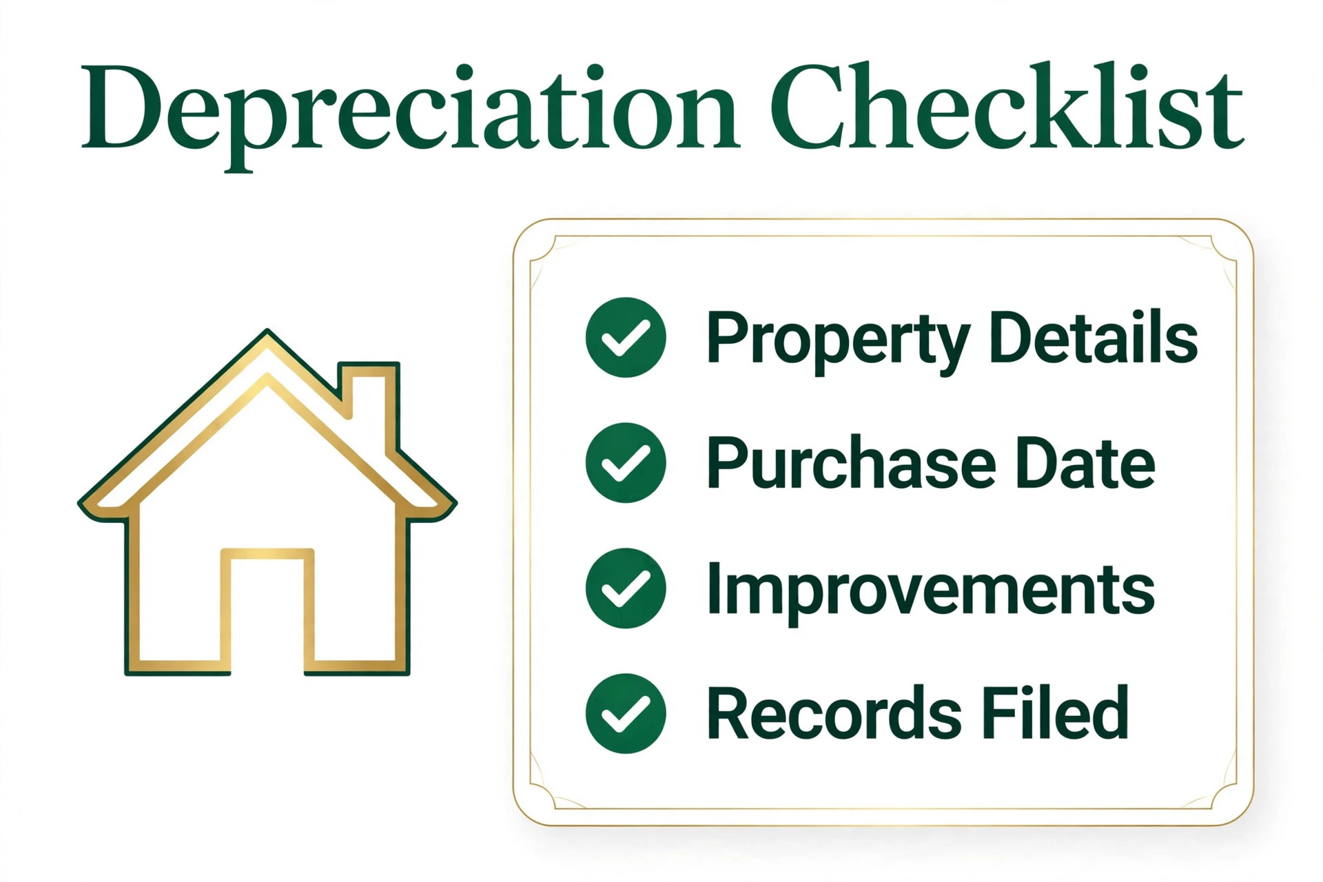 Depreciation checklist graphic