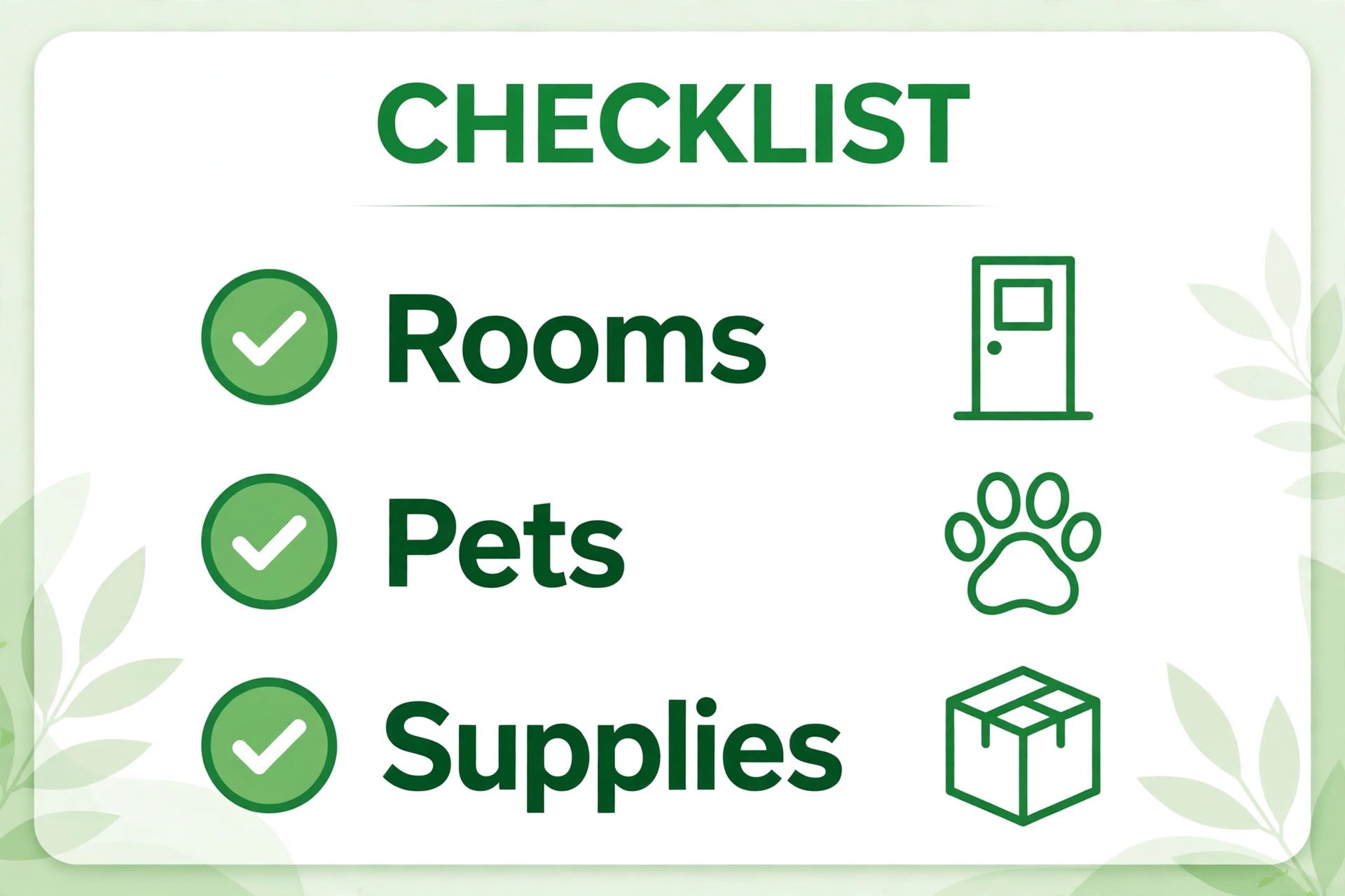 cleaning walkthrough checklist graphic