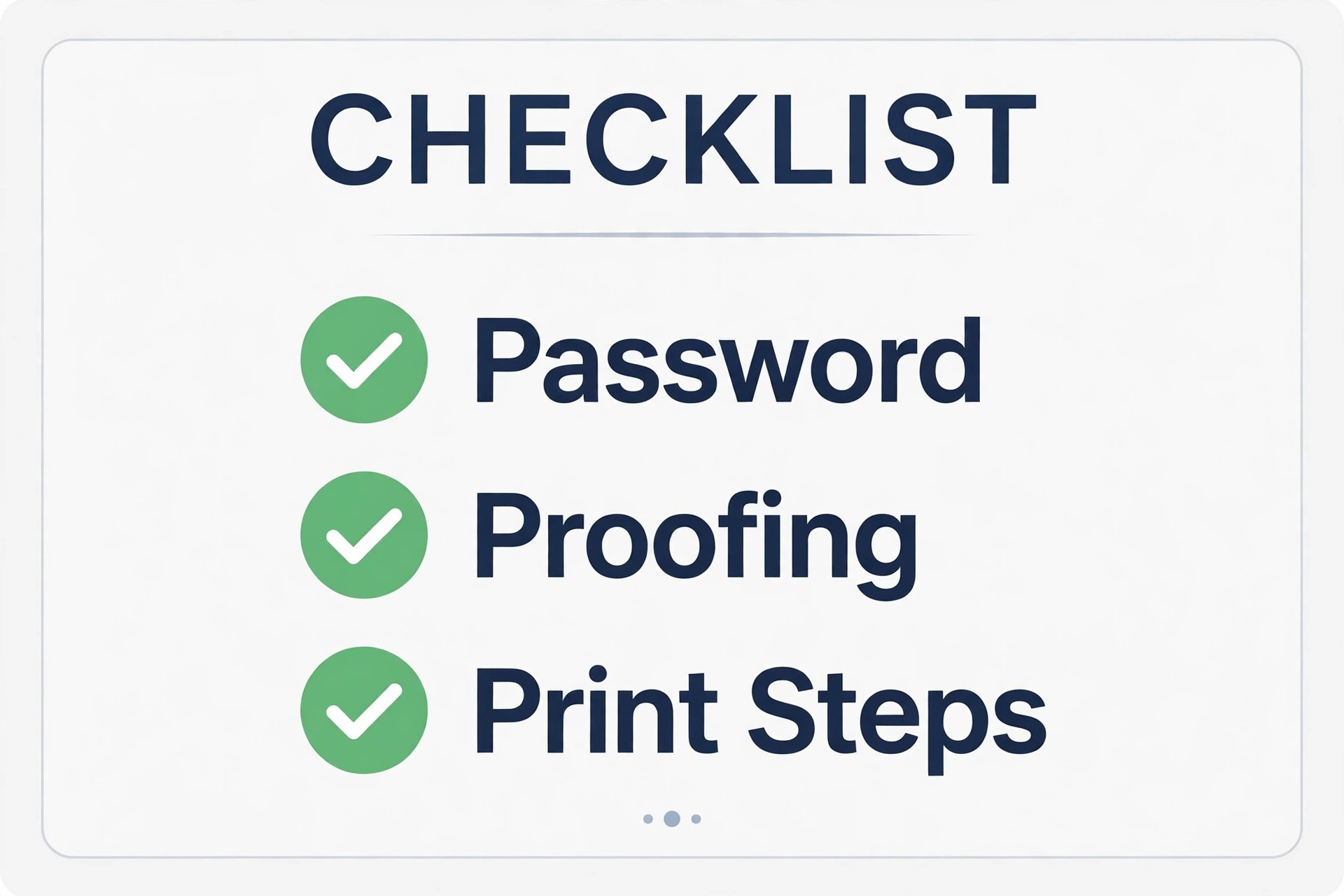 gallery delivery checklist graphic