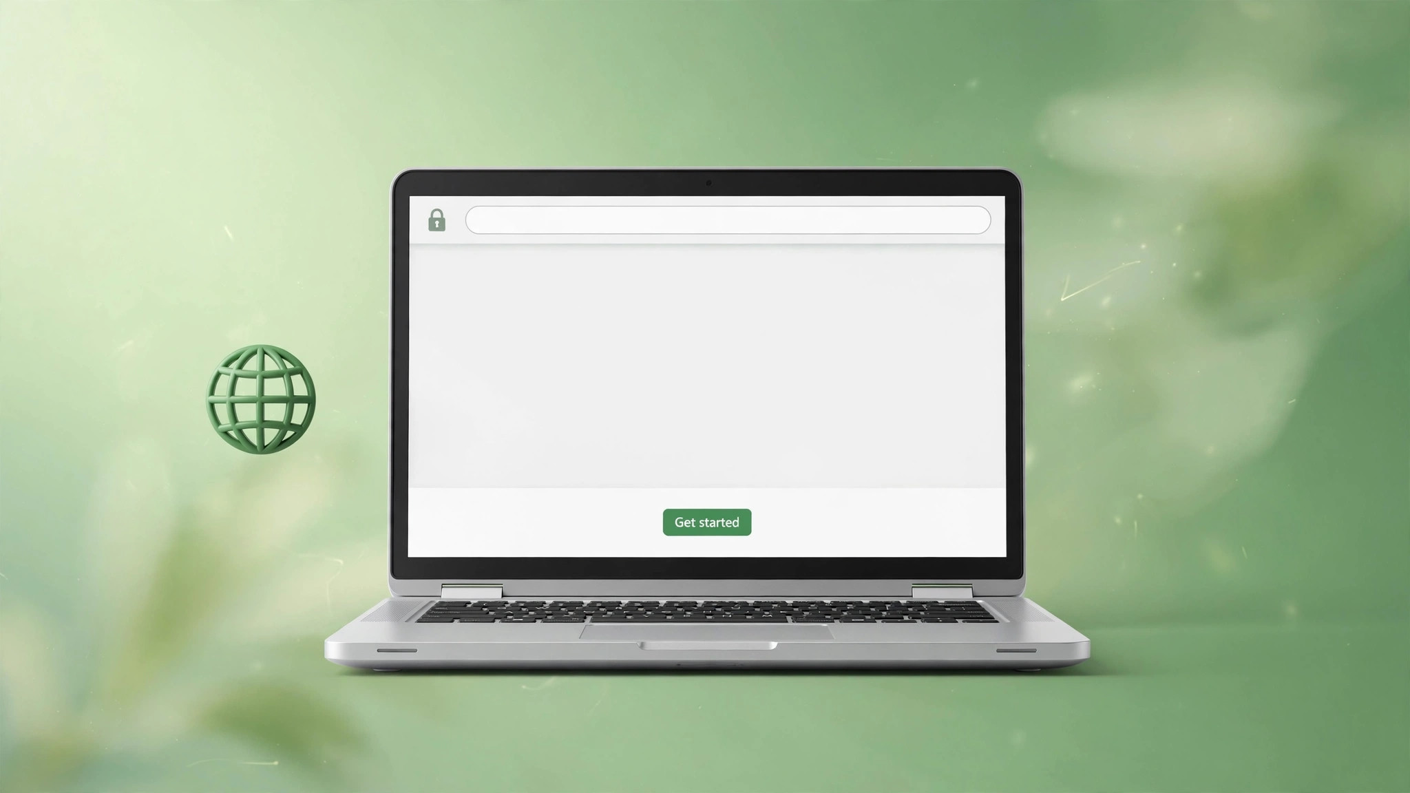 A mockup of a GoDaddy hosted site on a laptop for small business budgeting