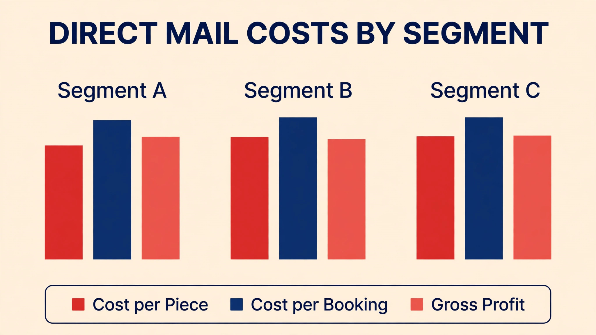 chart of direct mail cost and profit by segment