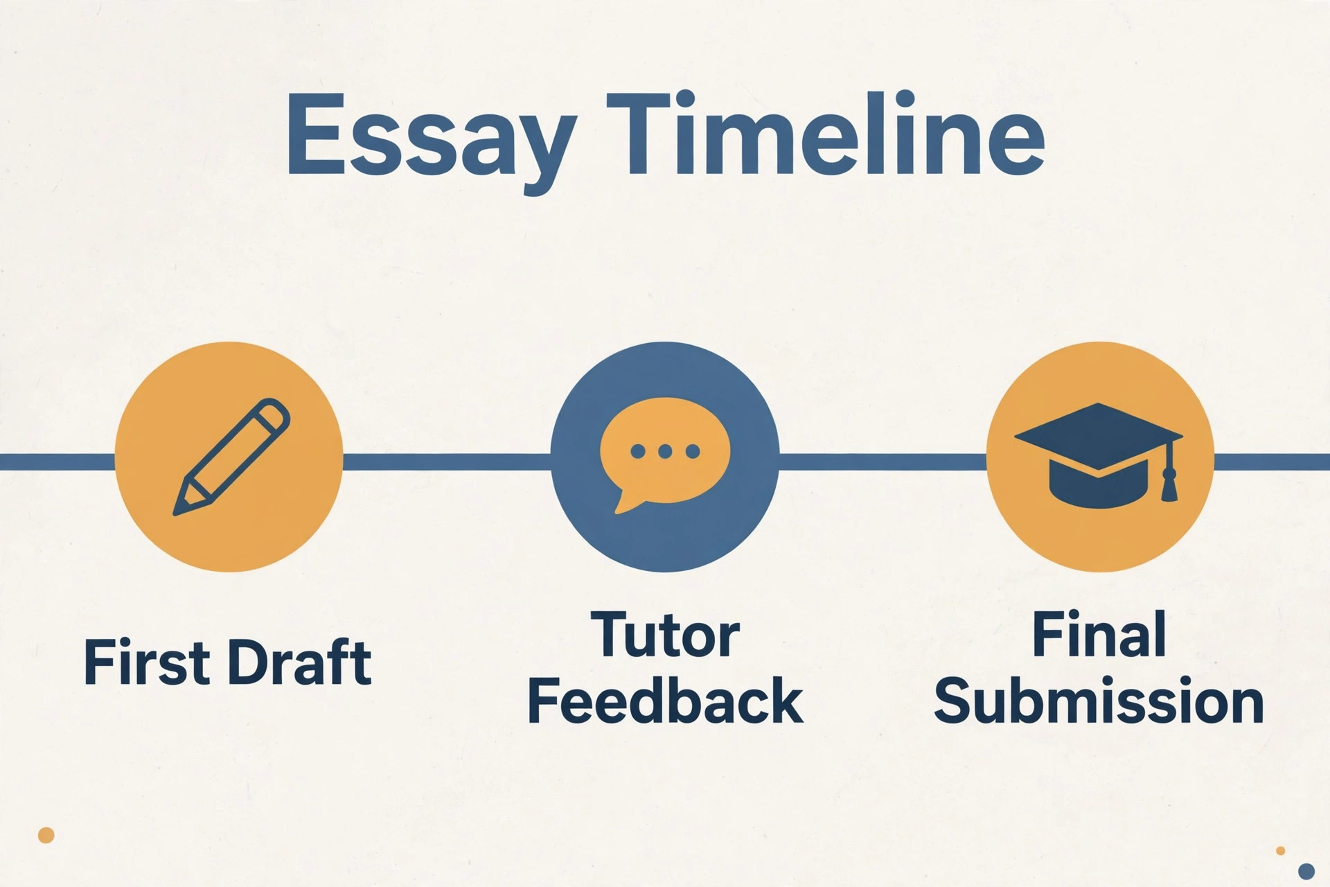Essay timeline from draft to tutor feedback to submission
