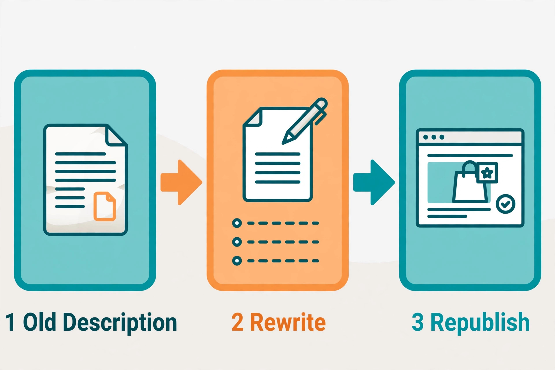 Refresh flow from old description to rewrite to republish