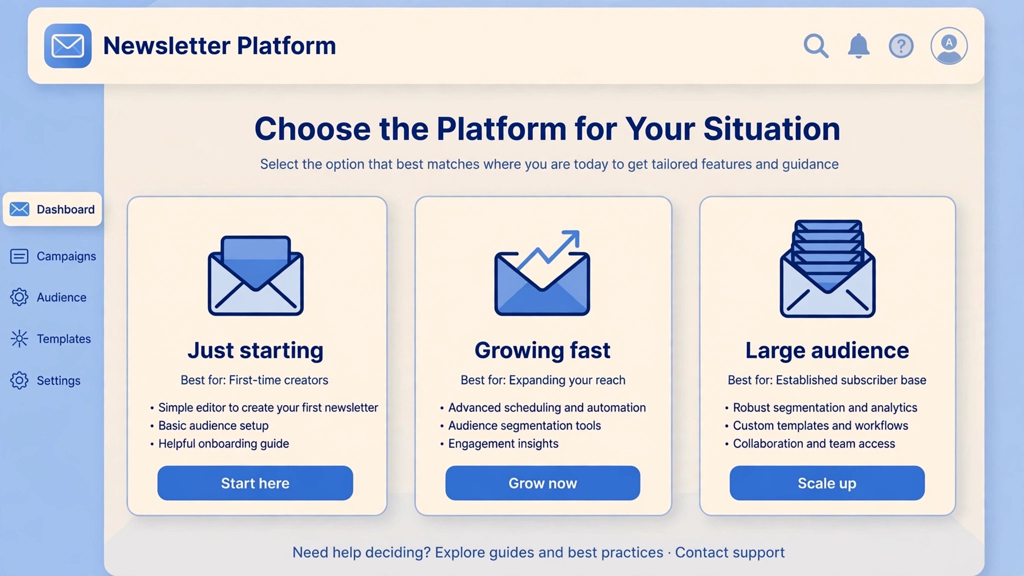newsletter monthly cost visual tied to the Frequently Asked Questions section of this guide