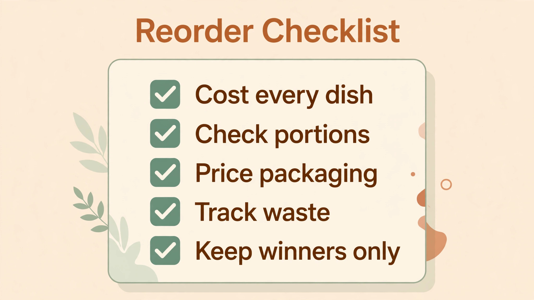 meal prep checklist illustration