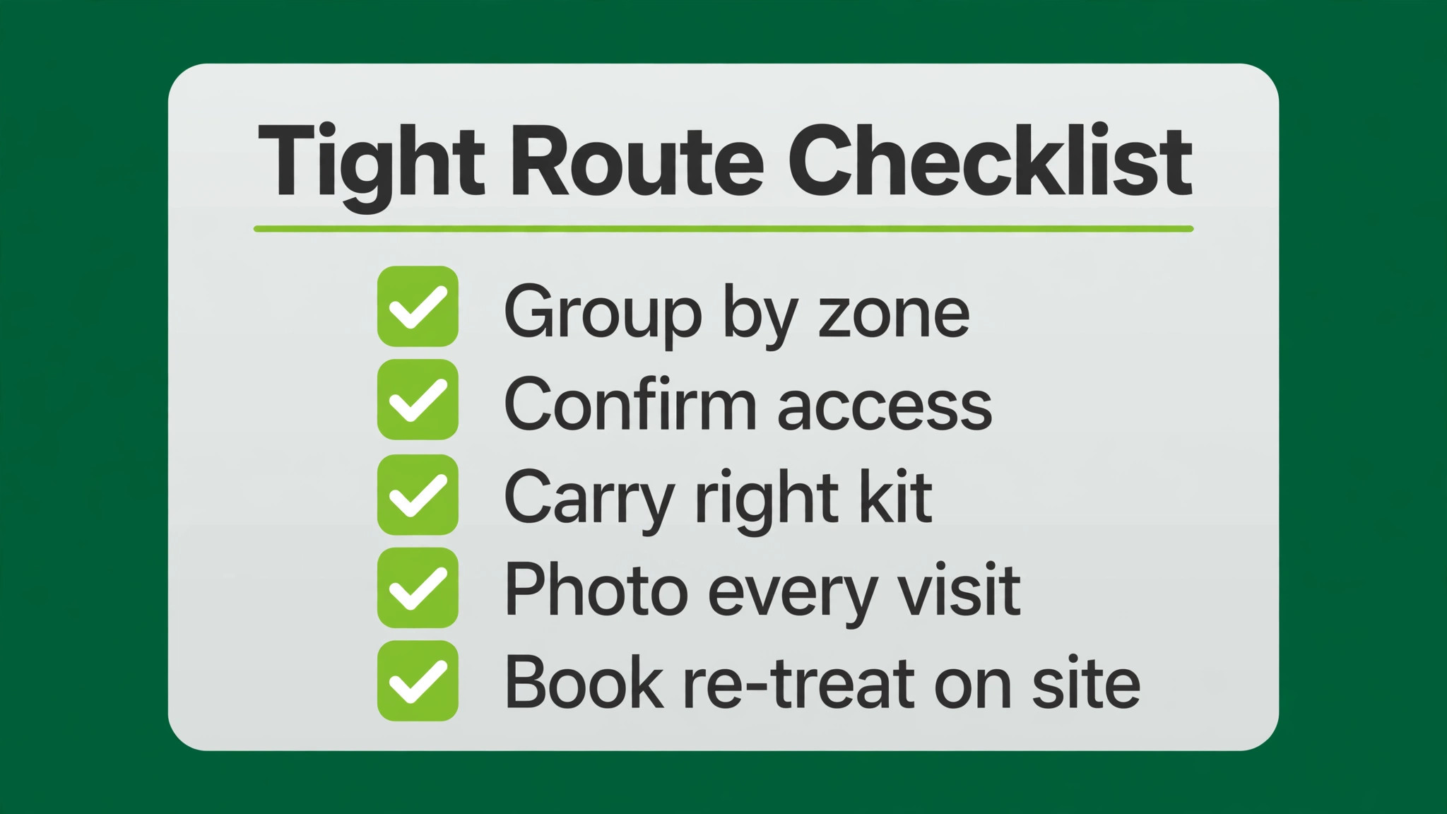 pest control checklist illustration