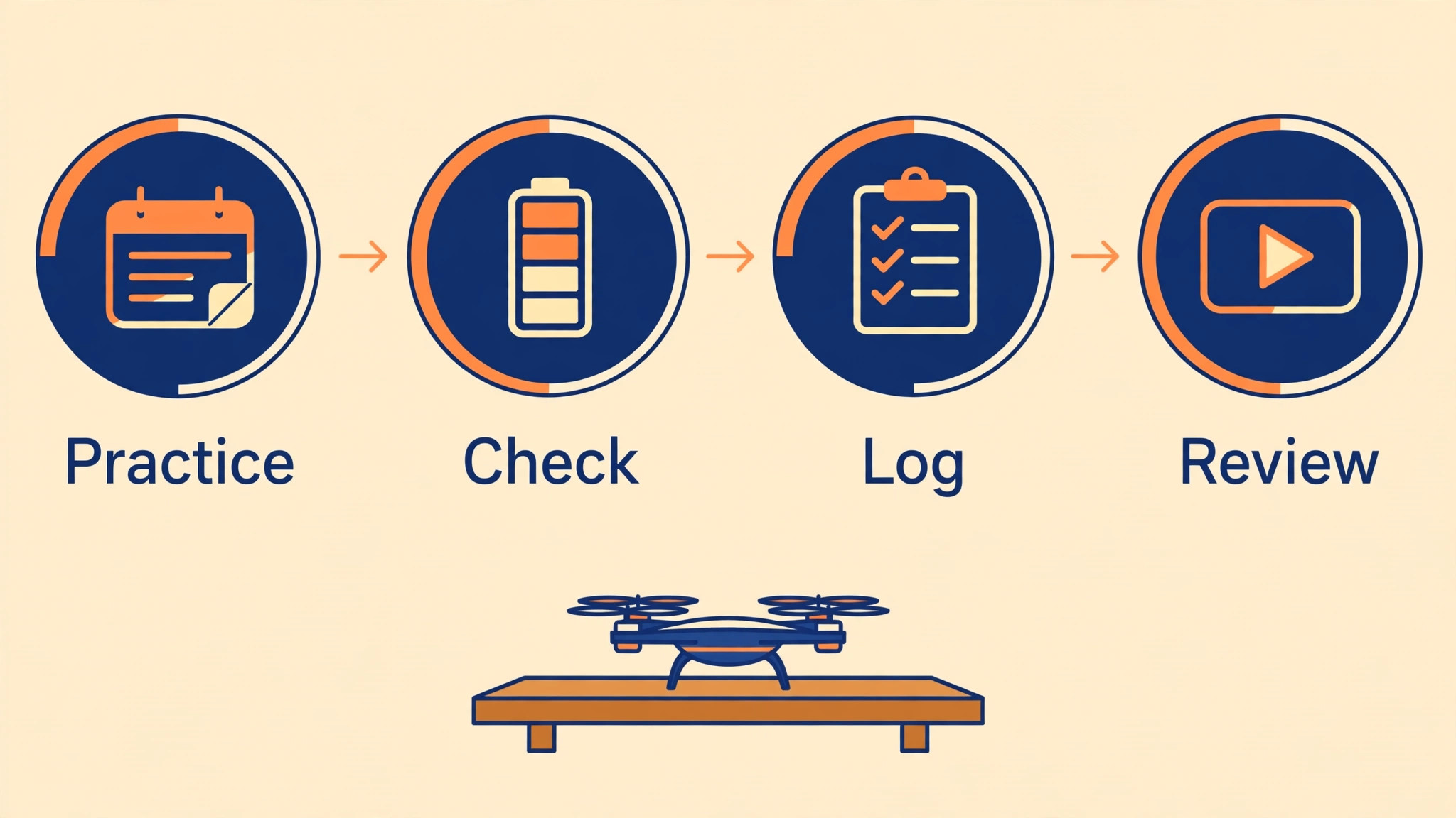 Workflow for weekly drone practice and maintenance