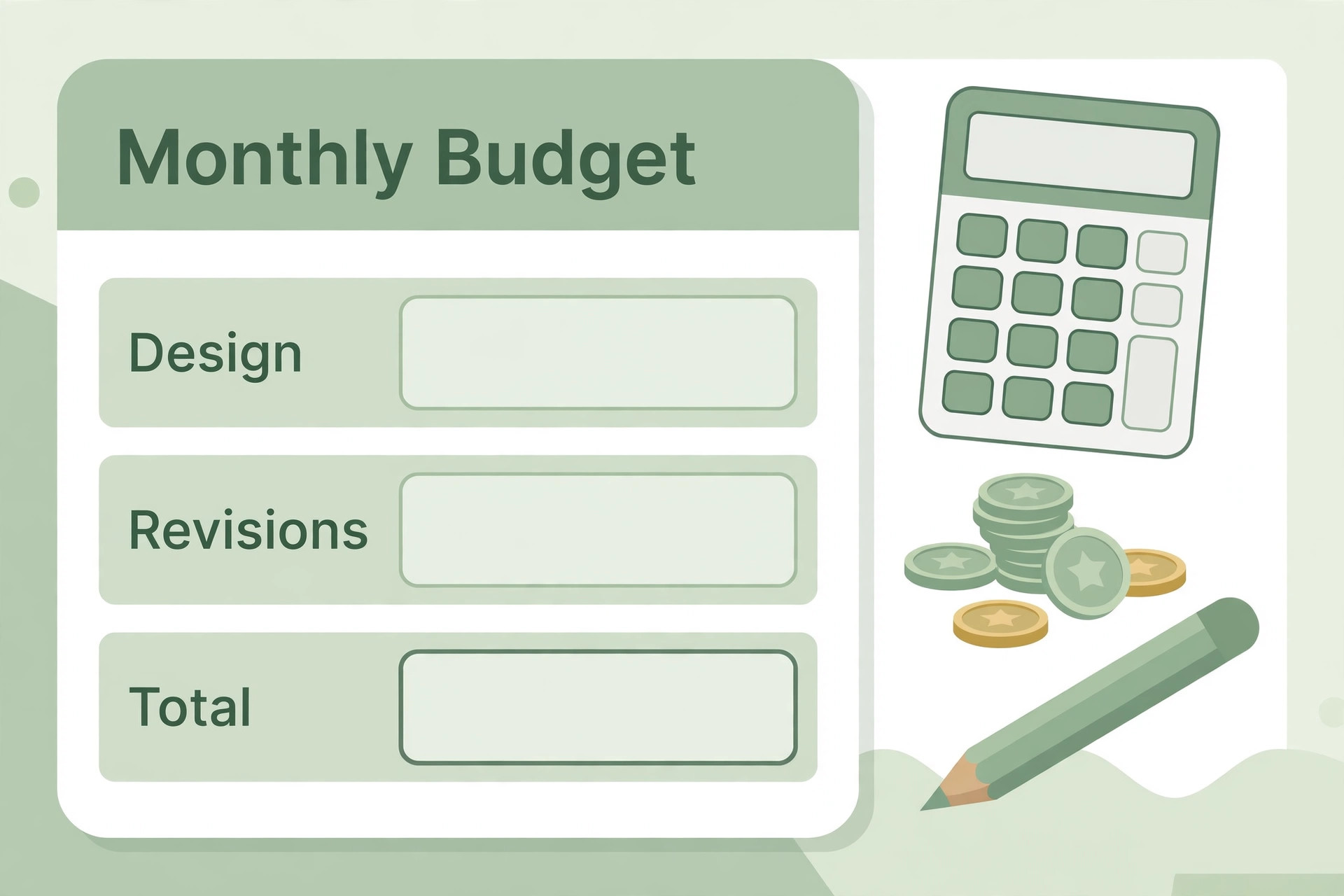 Monthly design budget mockup