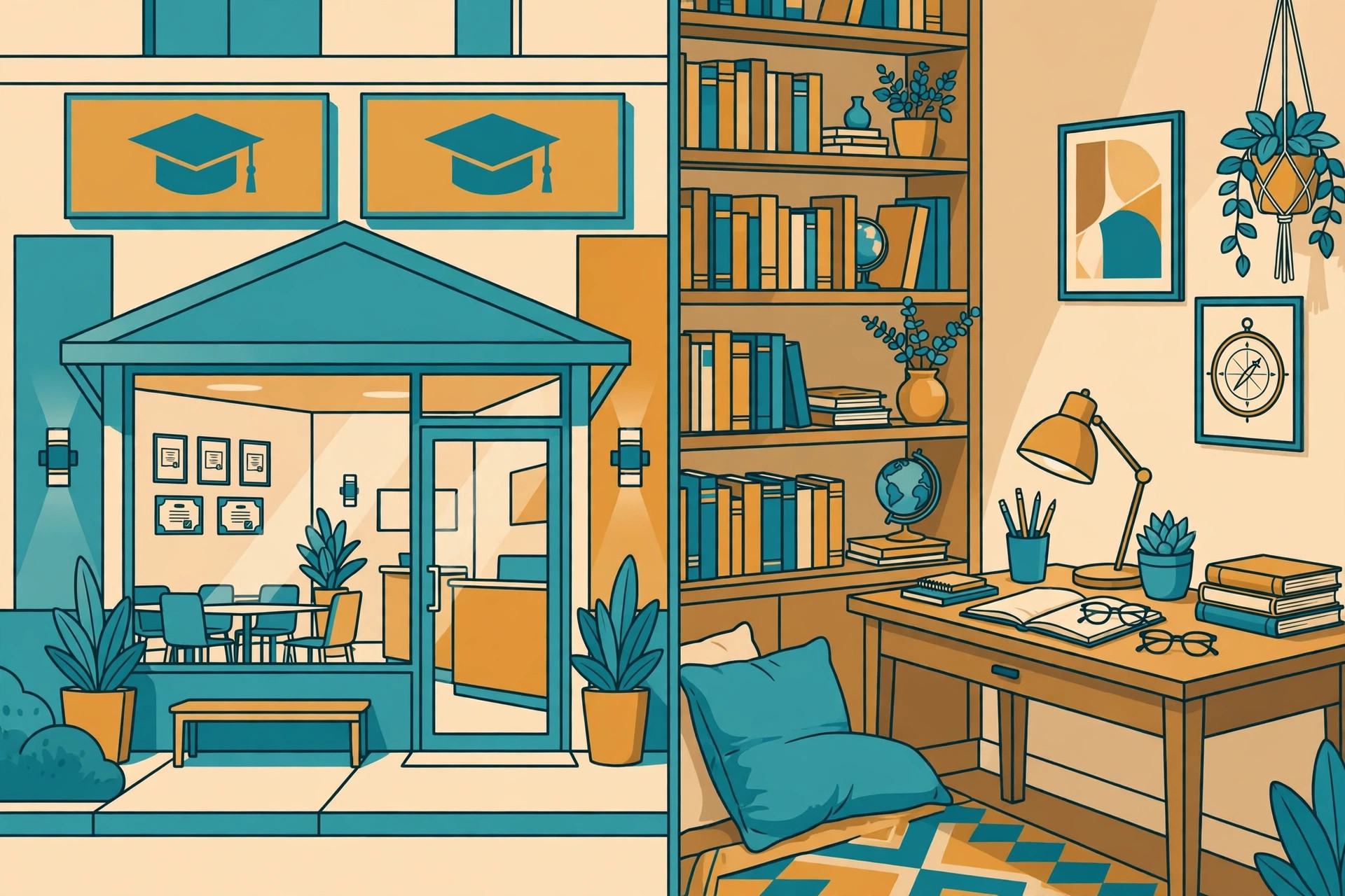 Franchise versus independent tutoring side by side