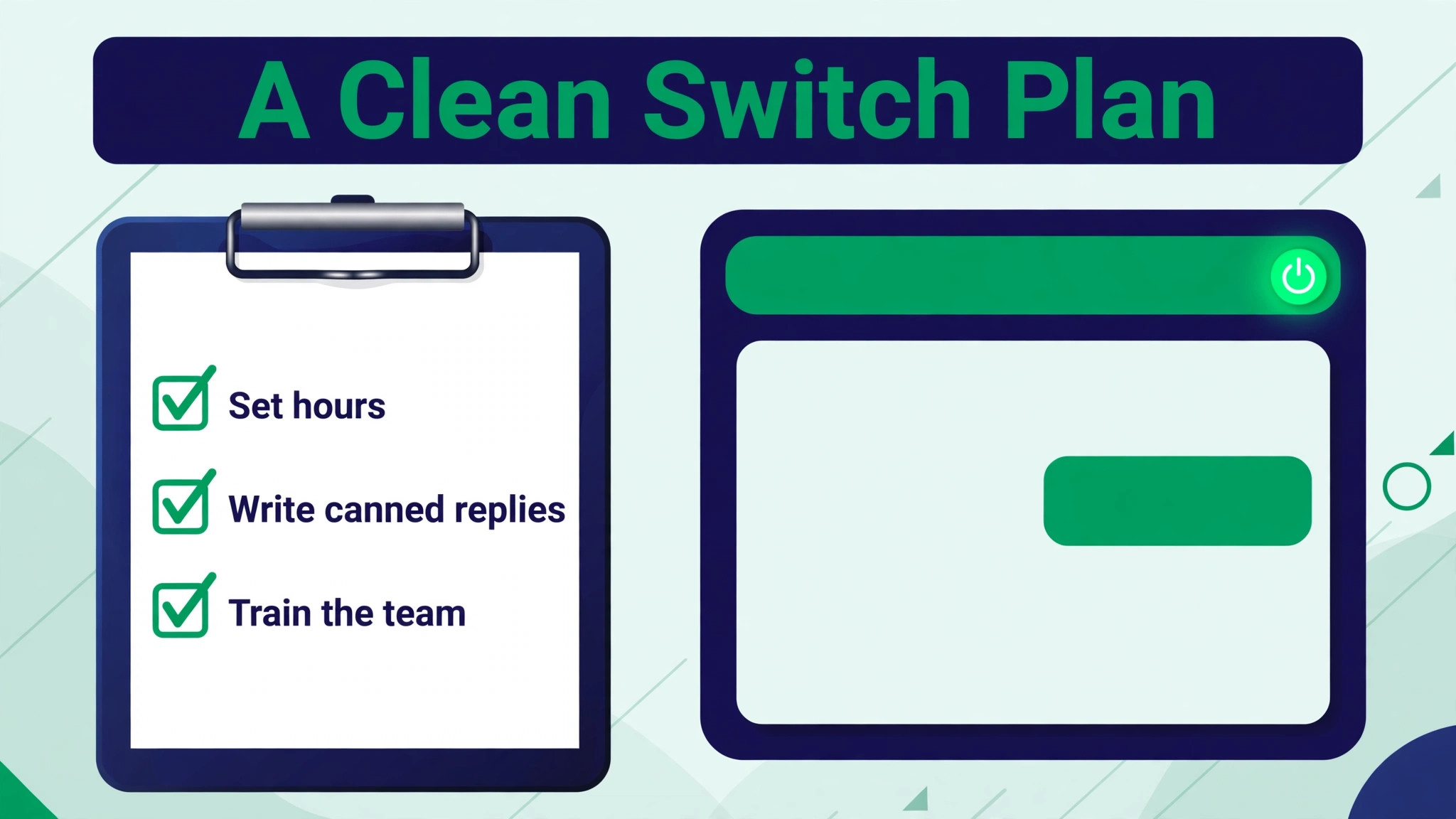 checklist visual: A Clean Switch Plan