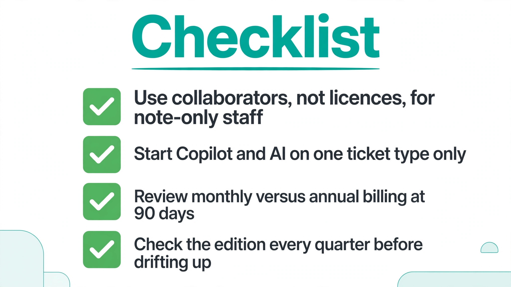 checklist visual: Mistakes That Inflate the Bill