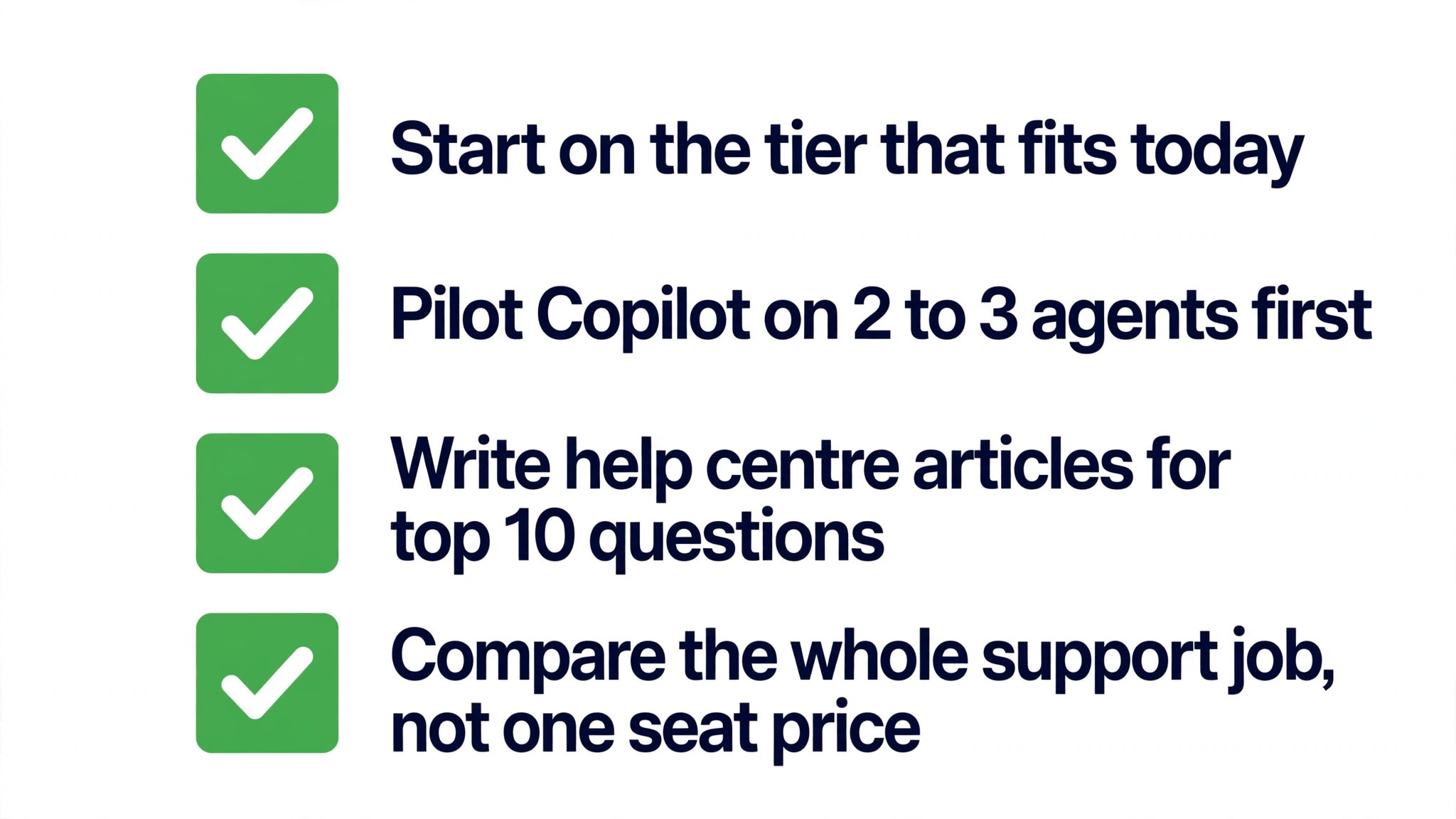 checklist visual for avoiding Zendesk cost mistakes.