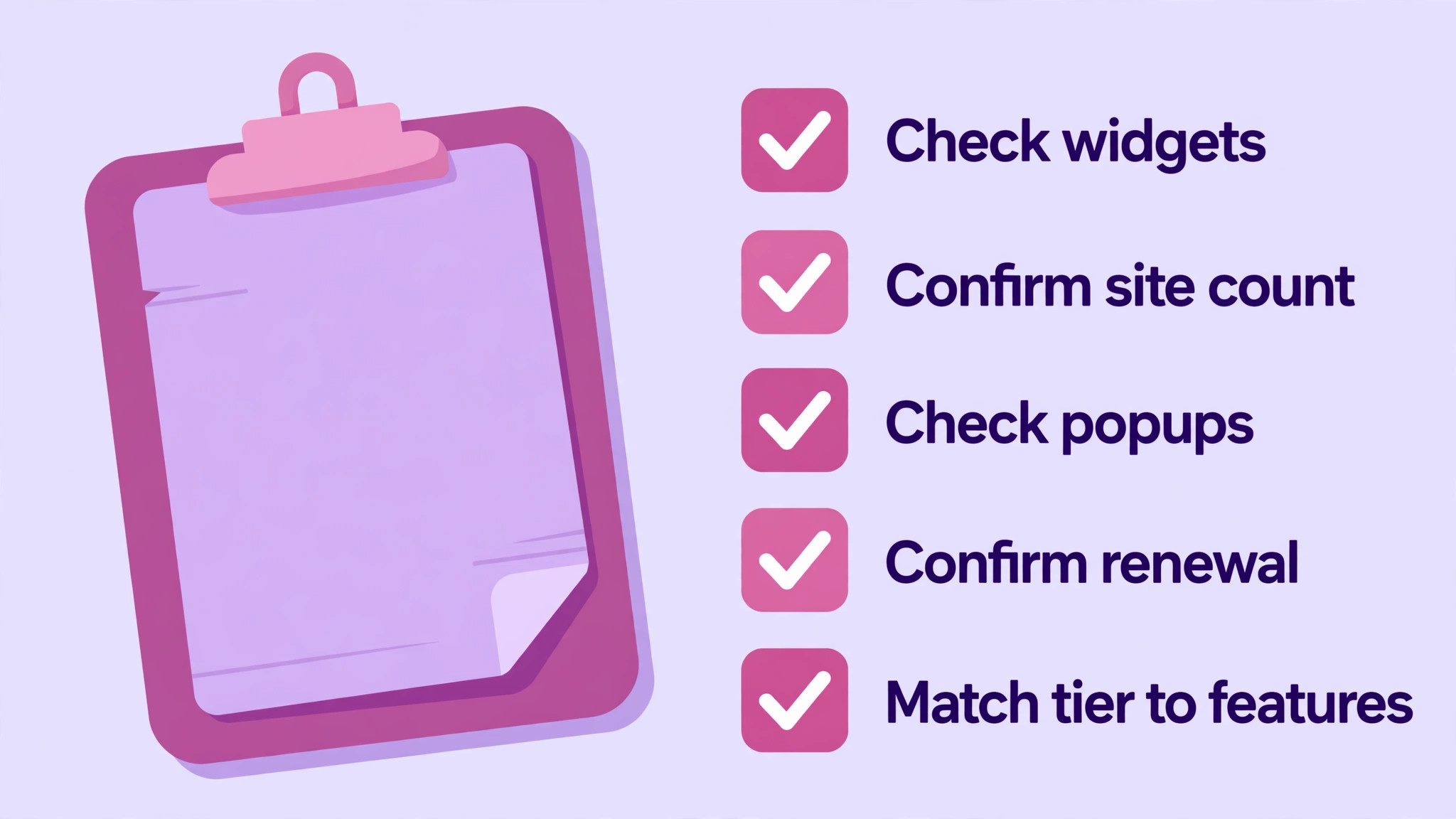 A checklist for checking features before choosing a tier for small business budgeting