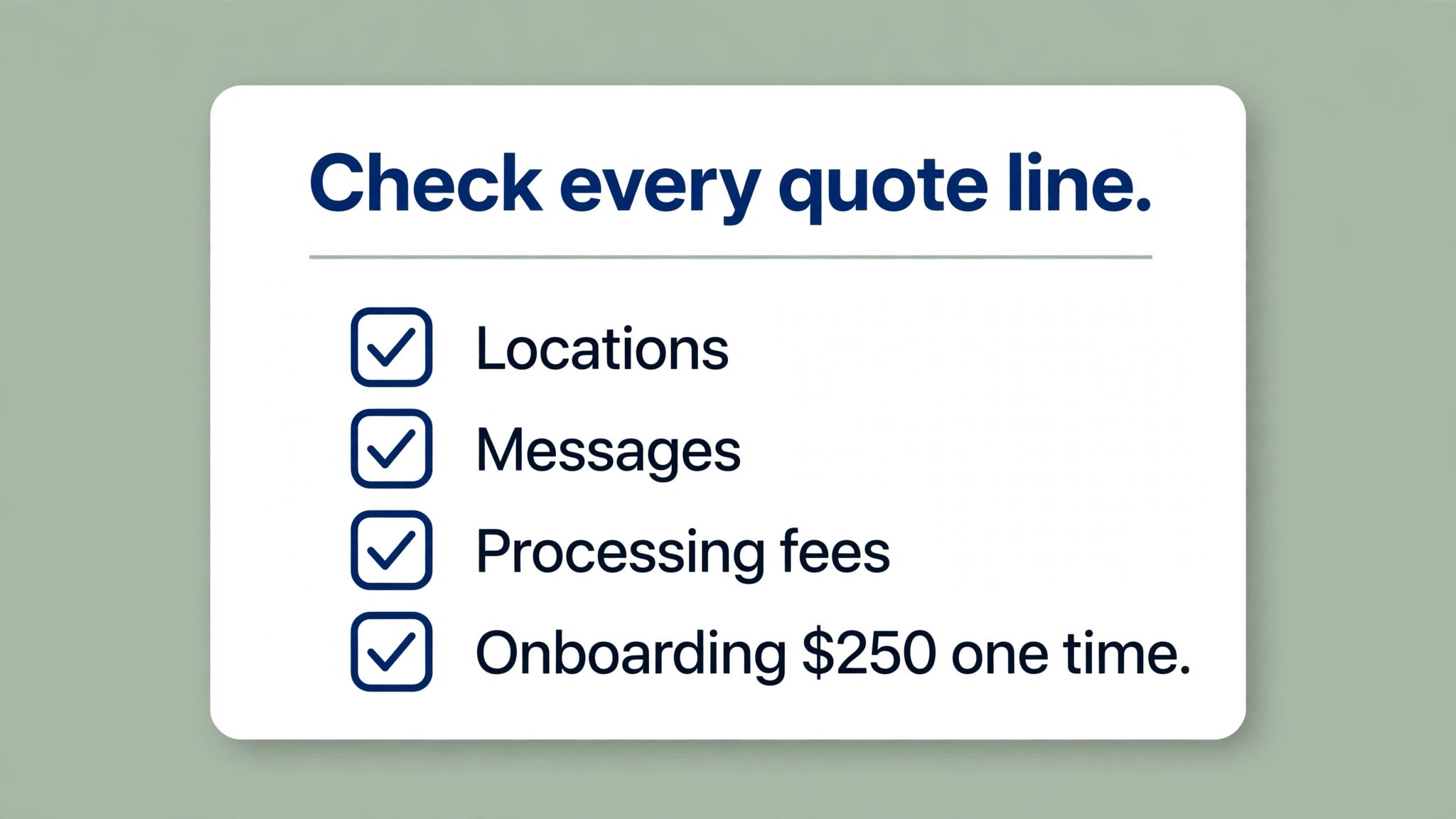 Quote lines list for locations, messages and processing