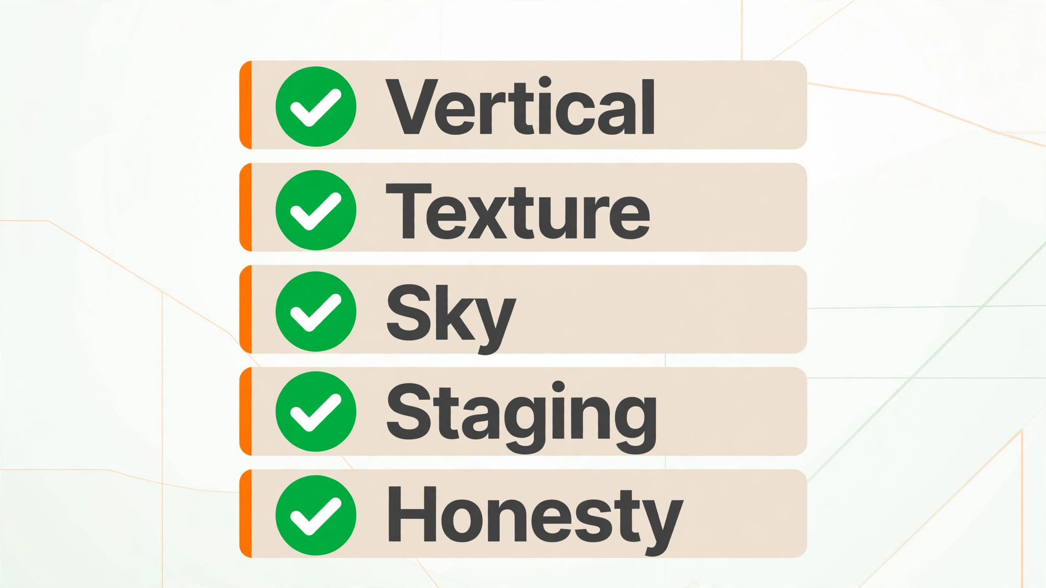 checklist graphic for real estate photo checks
