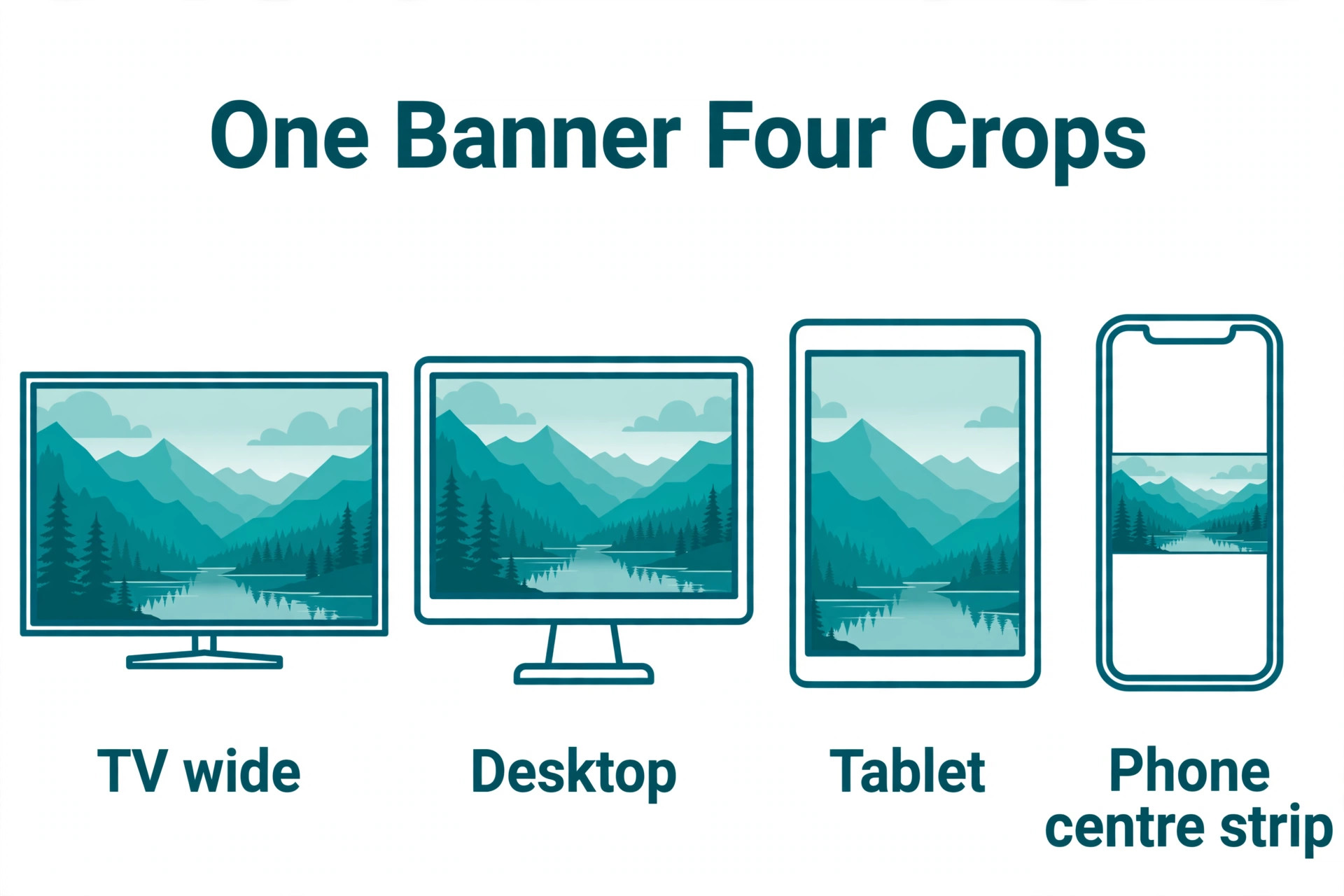 Diagram of YouTube banner device crops