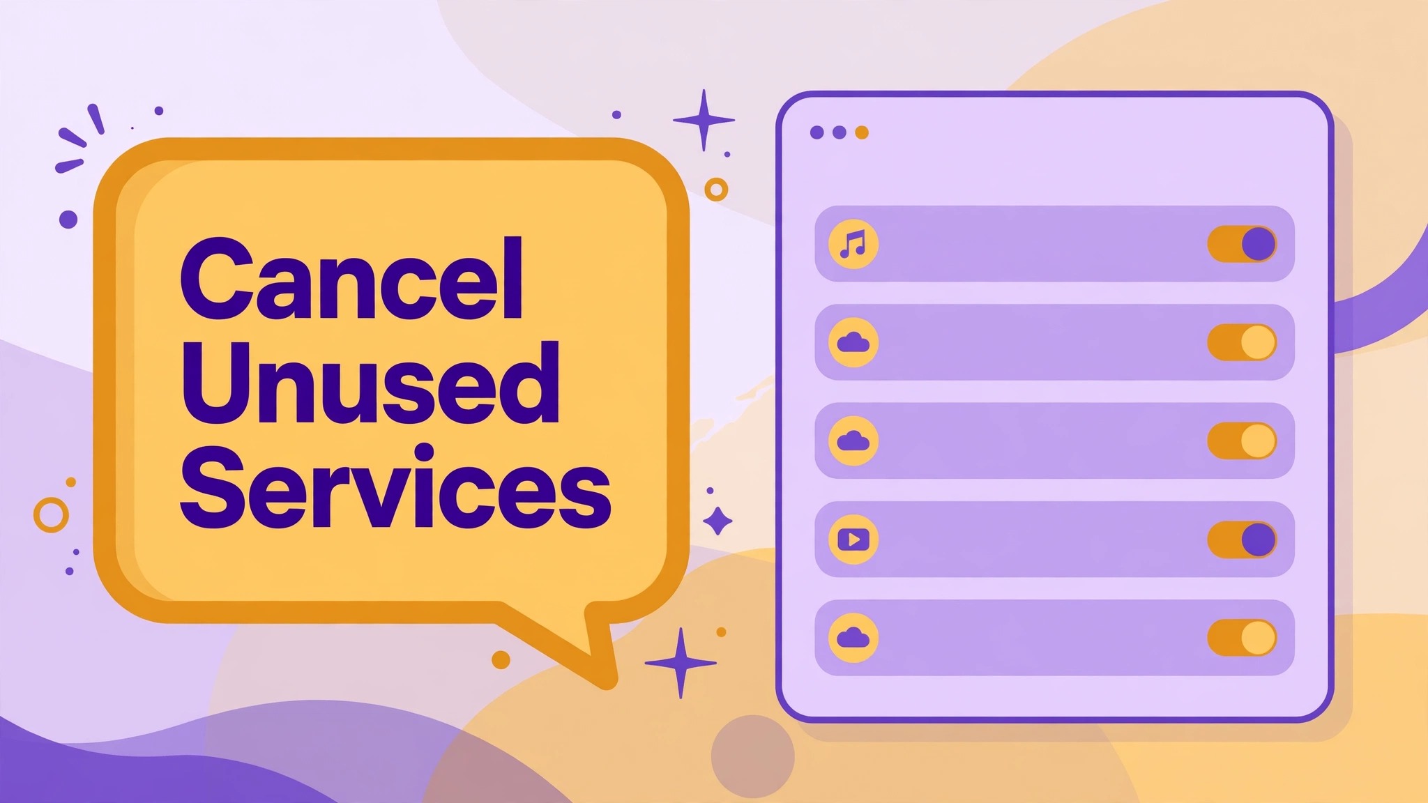 callout box with a cancel unused services rule