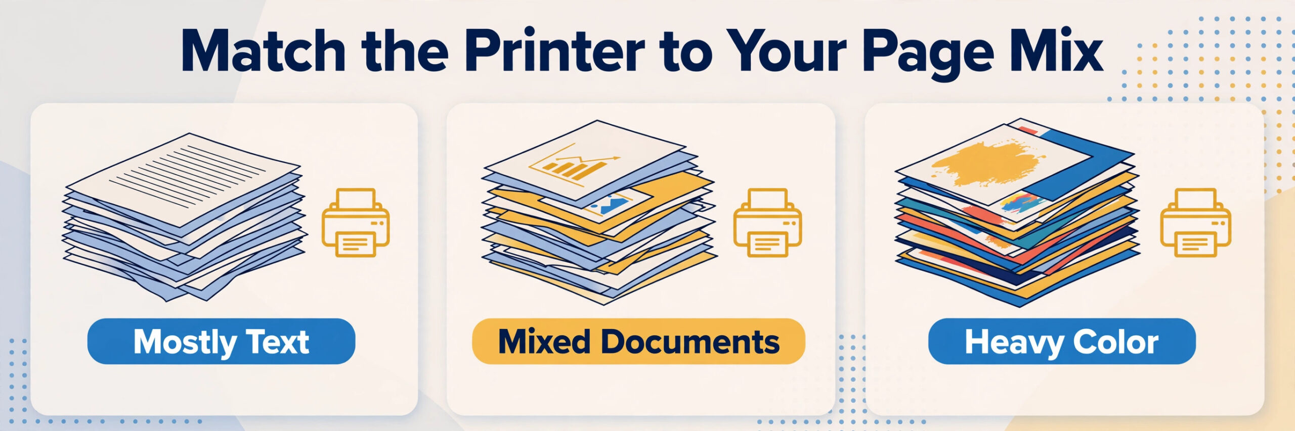 best home office printer visual tied to the Match the Printer to the Page Mix section of this guide