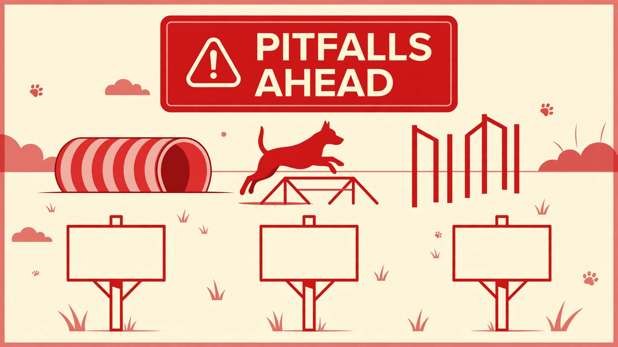 common mistakes visual for a dog training business