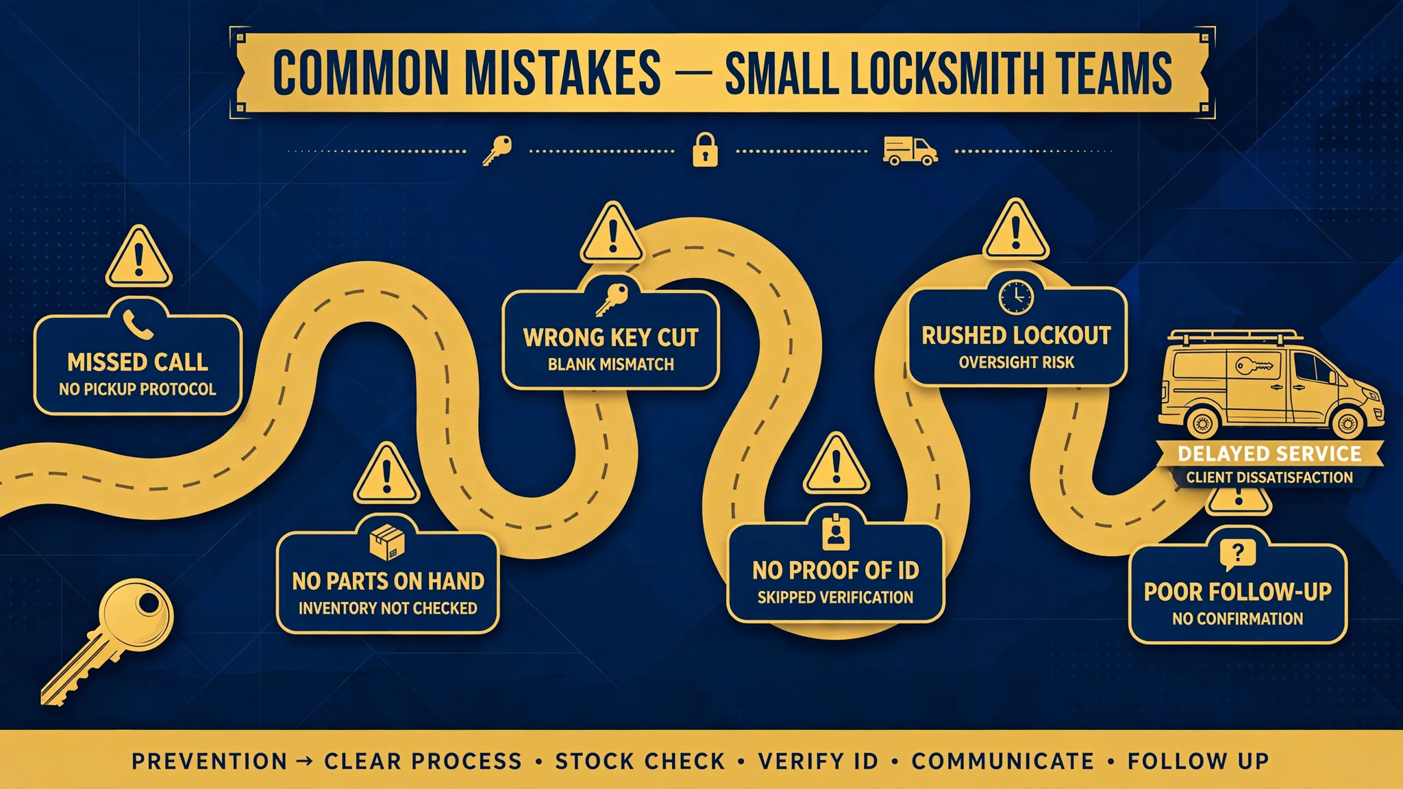 common mistakes visual for a locksmith business