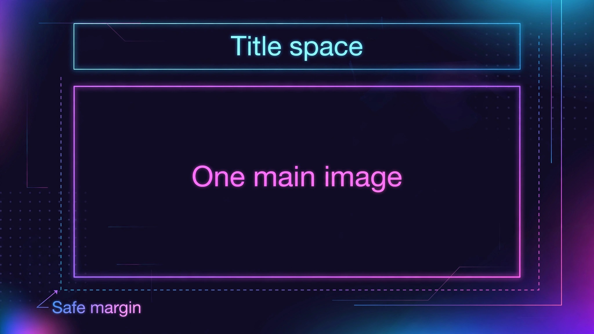 Cover layout diagram with title space