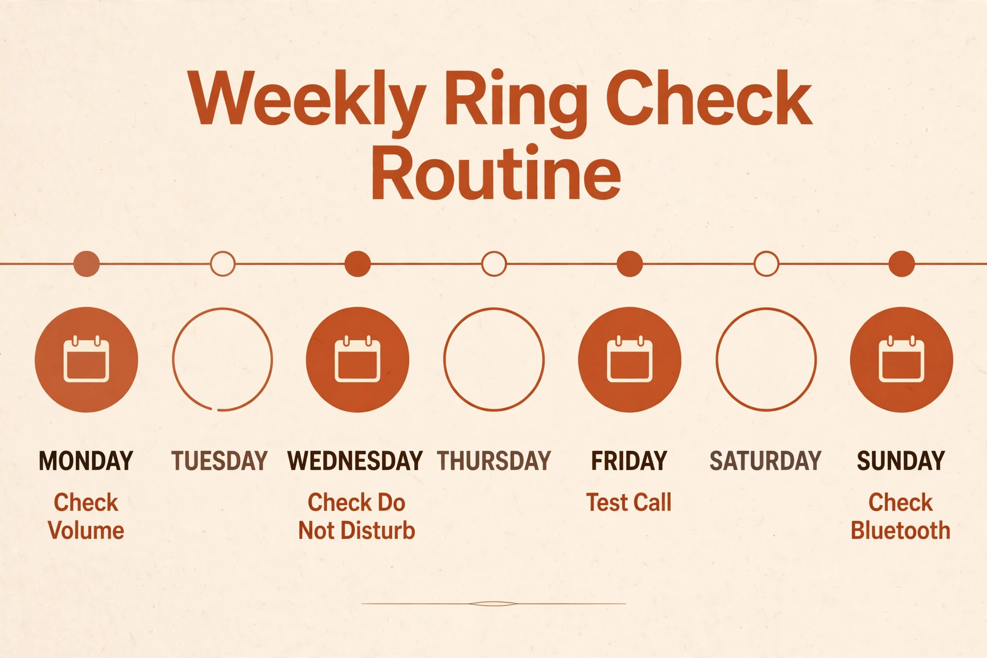 Weekly routine timeline to keep phone ringing