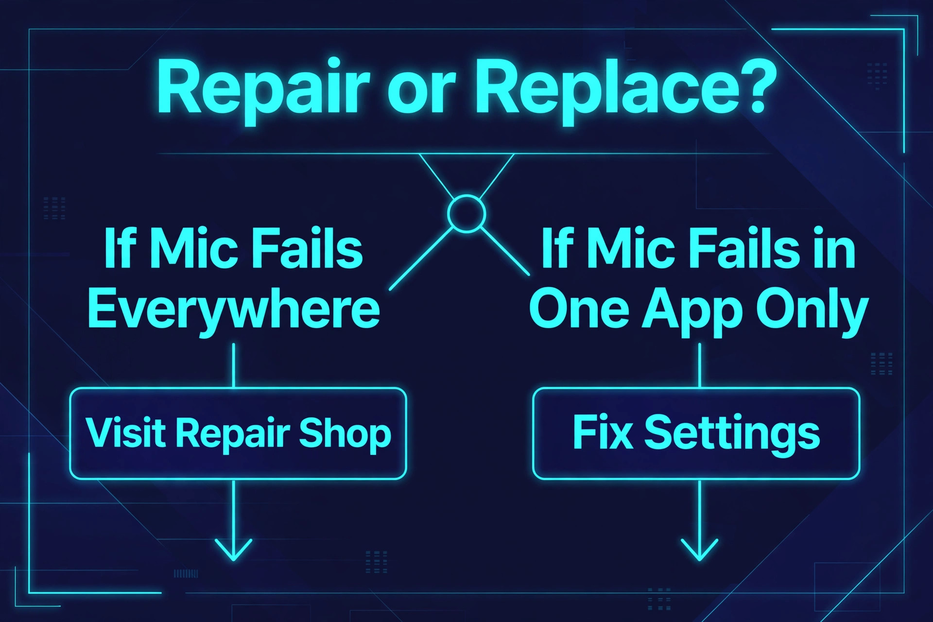 Decision guide for repair or replace iPhone microphone