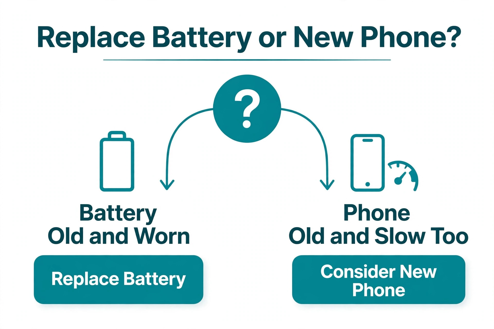 Decision guide for battery replacement or new phone