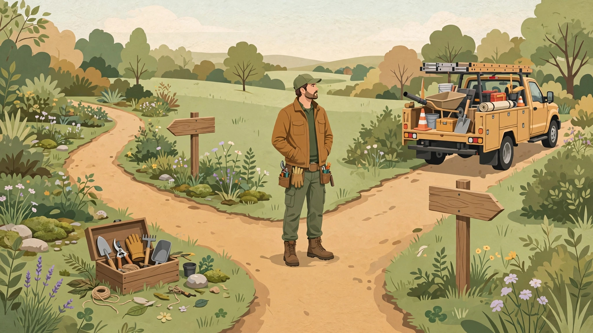 Choosing a landscaping startup tier decision guide