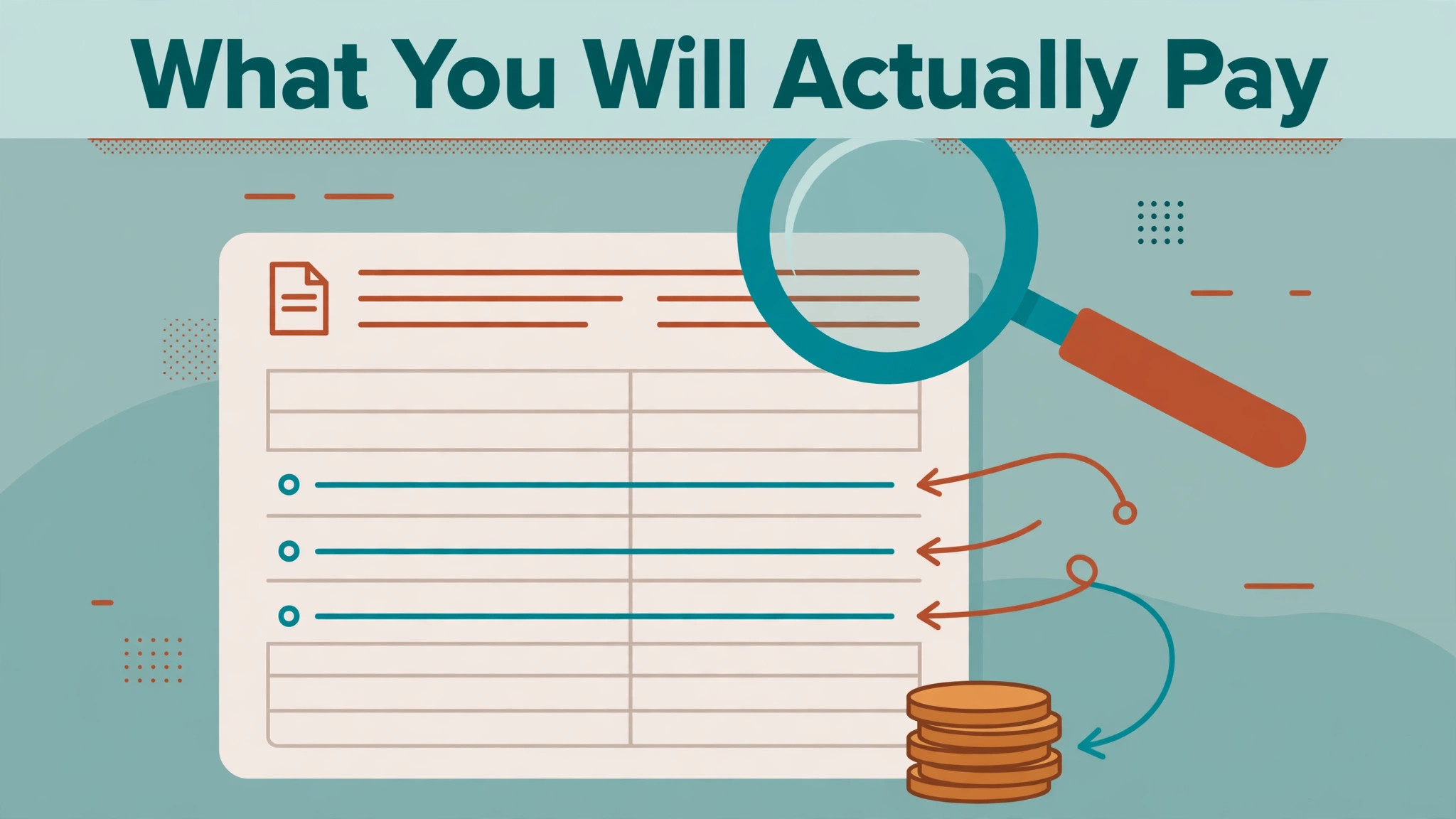 annotated visual: What You Will Actually Pay