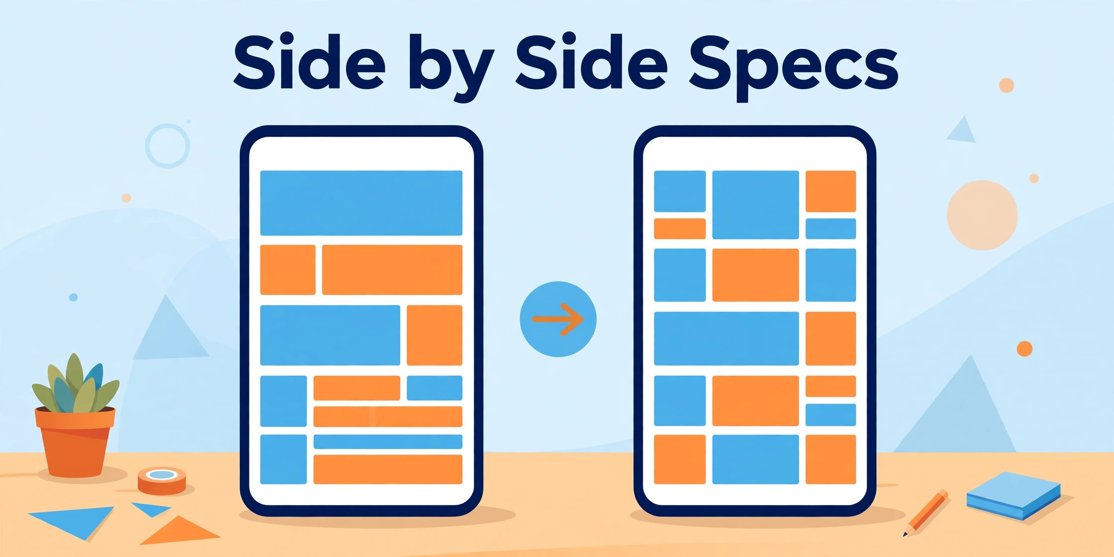 mockup visual: Side-by-Side Specs and Prices