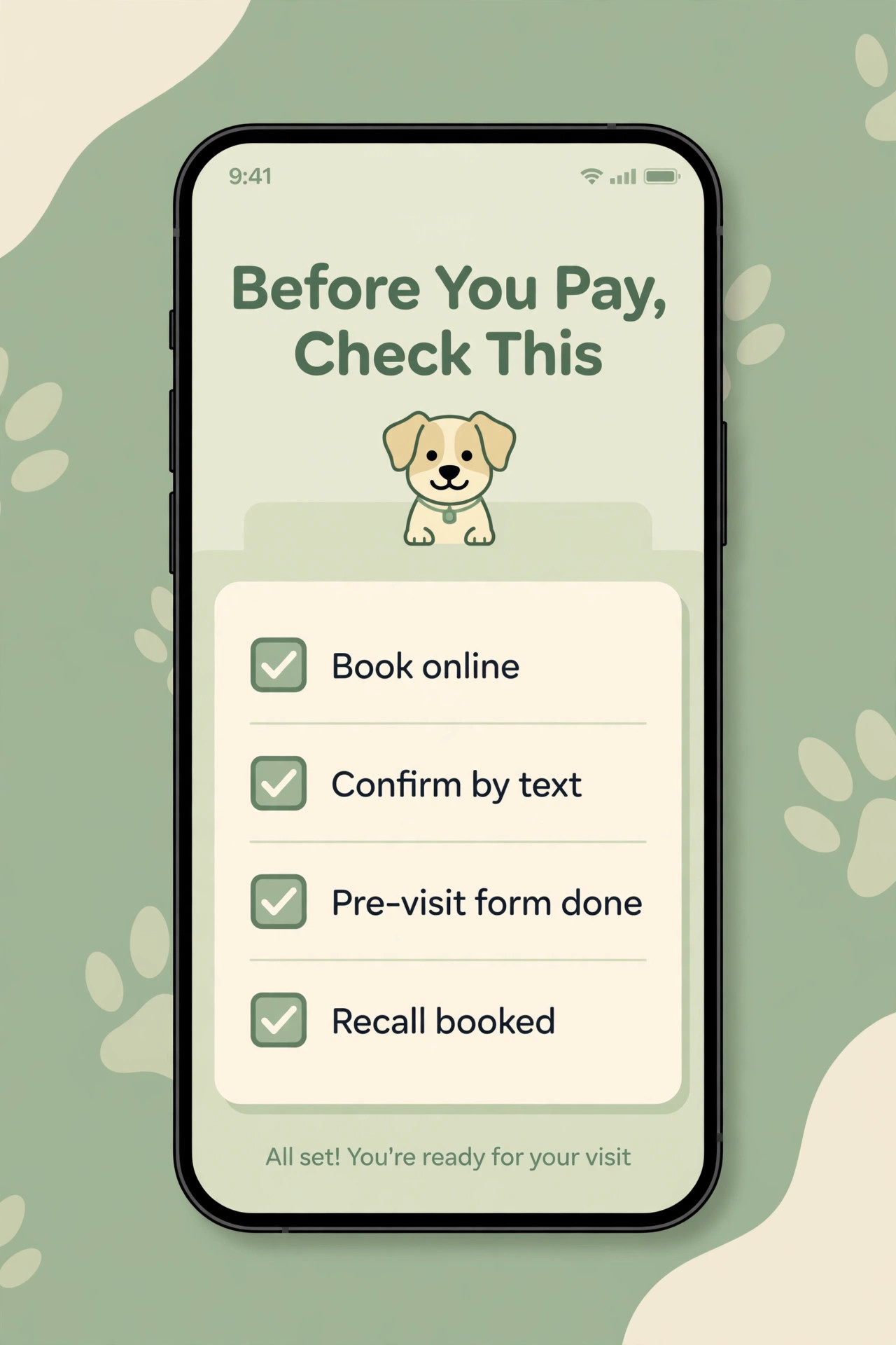 mockup image illustrating a key idea for a veterinary clinic