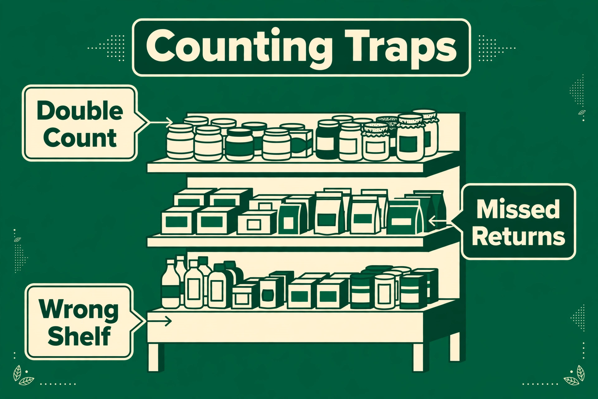 annotated visual explaining inventory software counting traps.