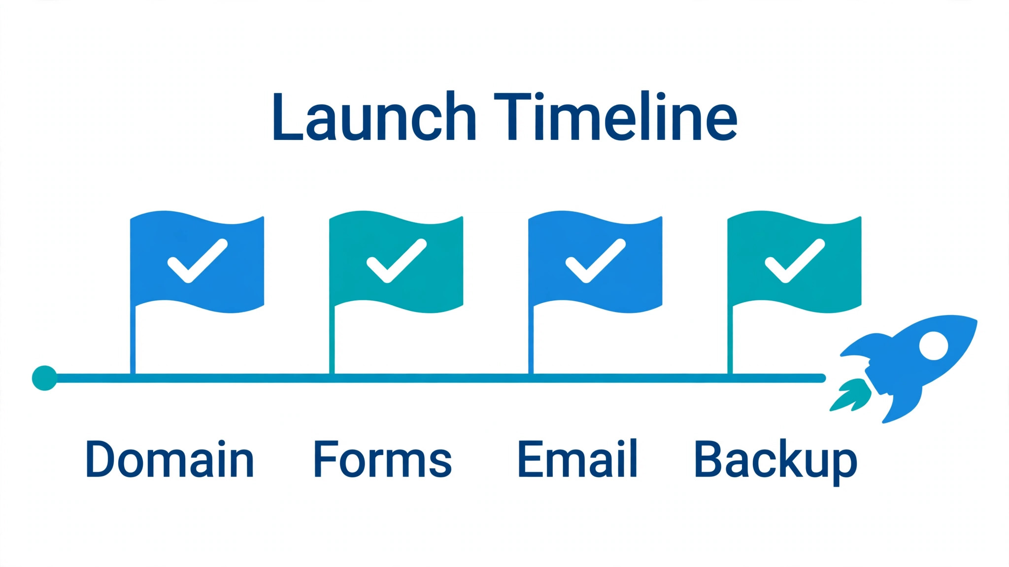 A launch checklist for a WordPress site going live.