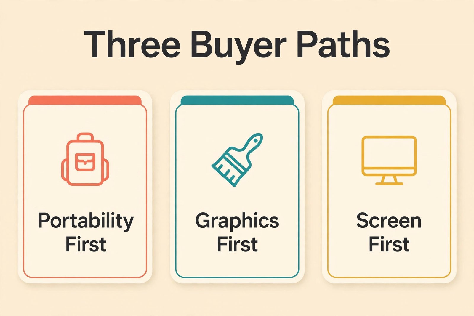 Decision guide for portability graphics and screen first buyers