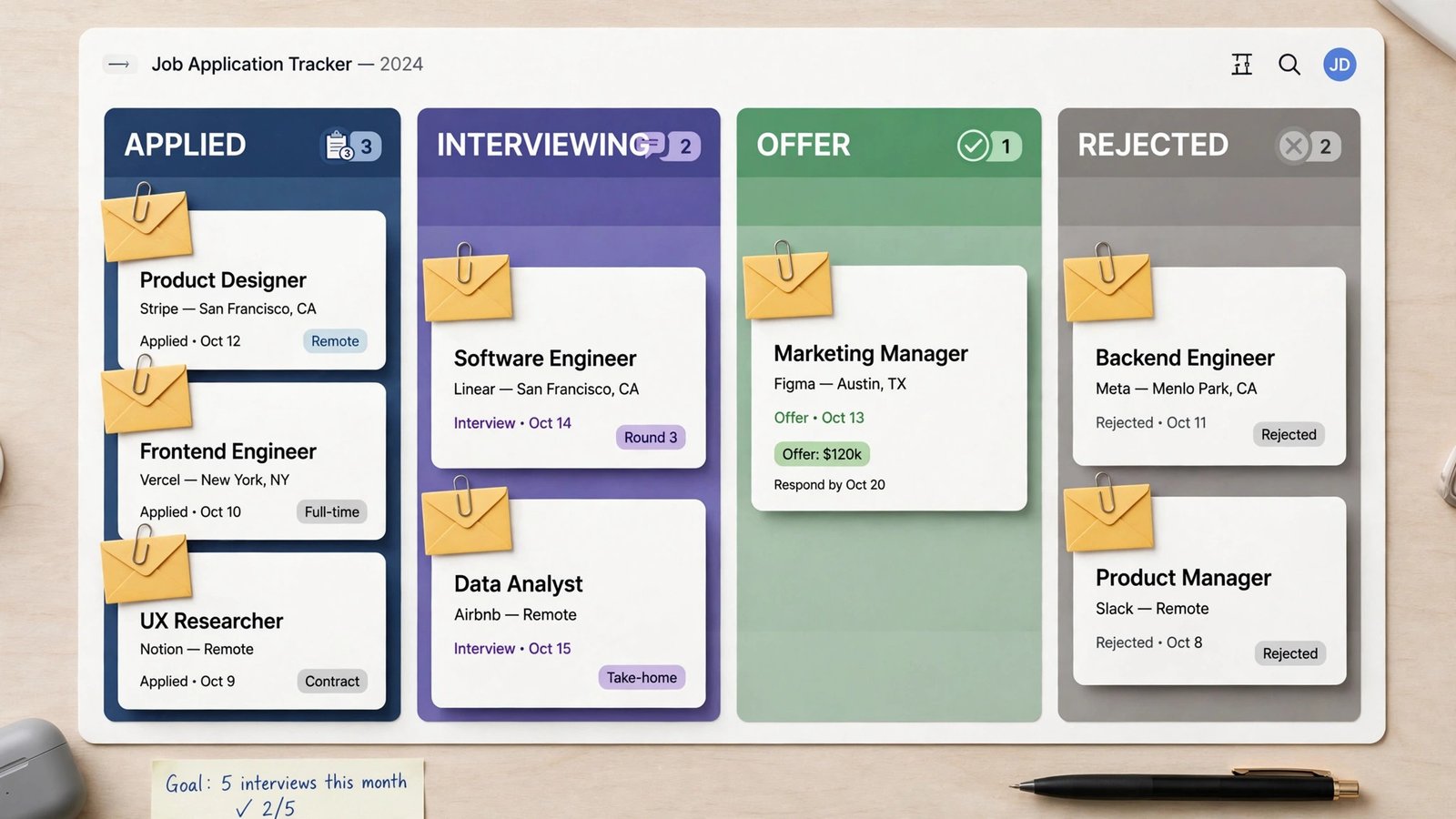 Tracking letters inside the best AI cover letter generator workflow