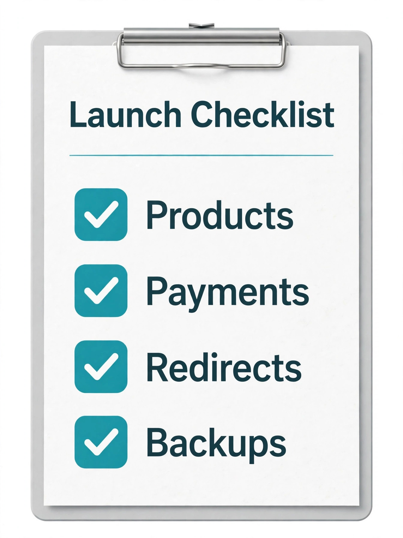 WooCommerce migration launch checklist visual