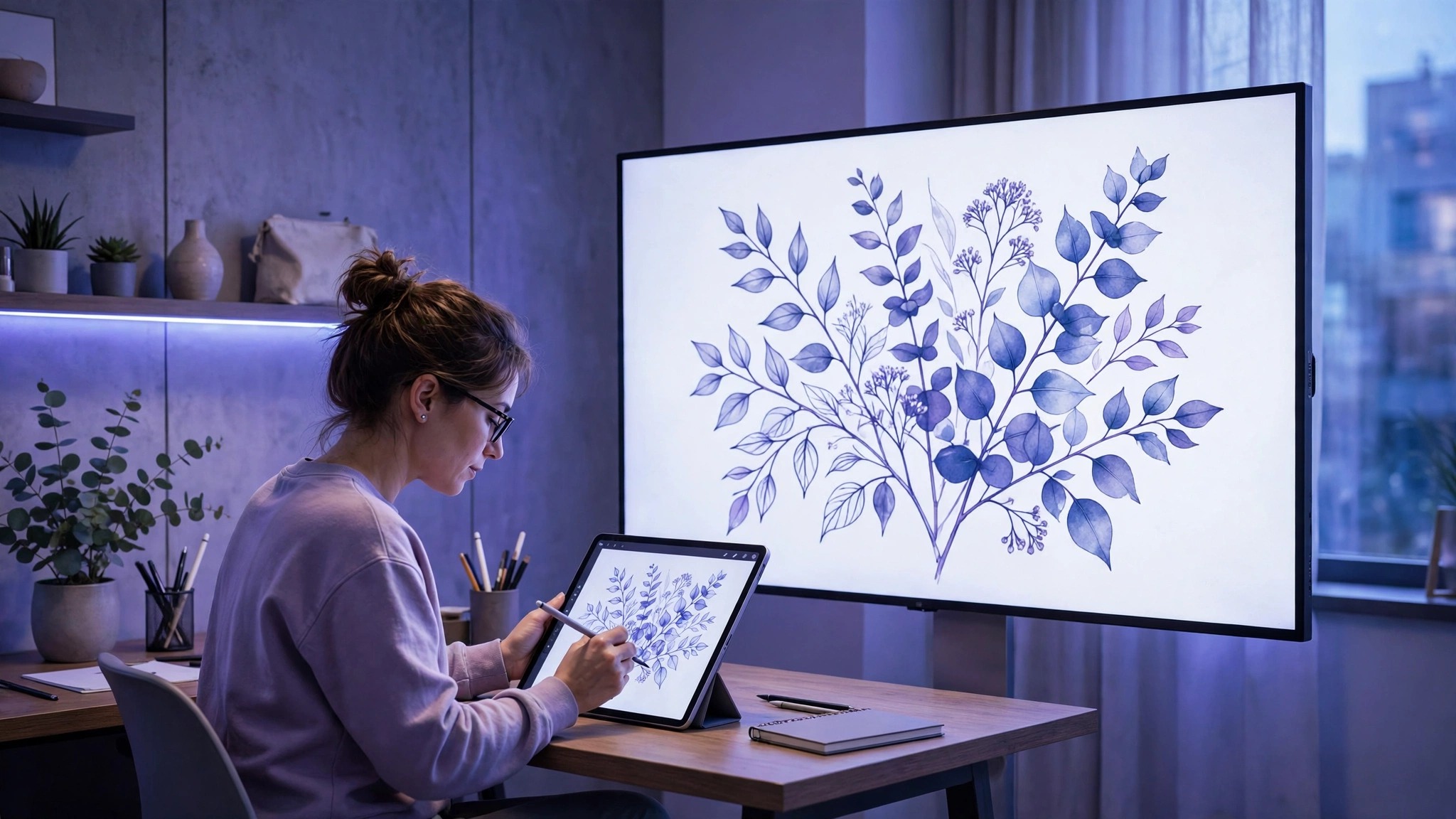 Krea real-time canvas updating as the artist sketches