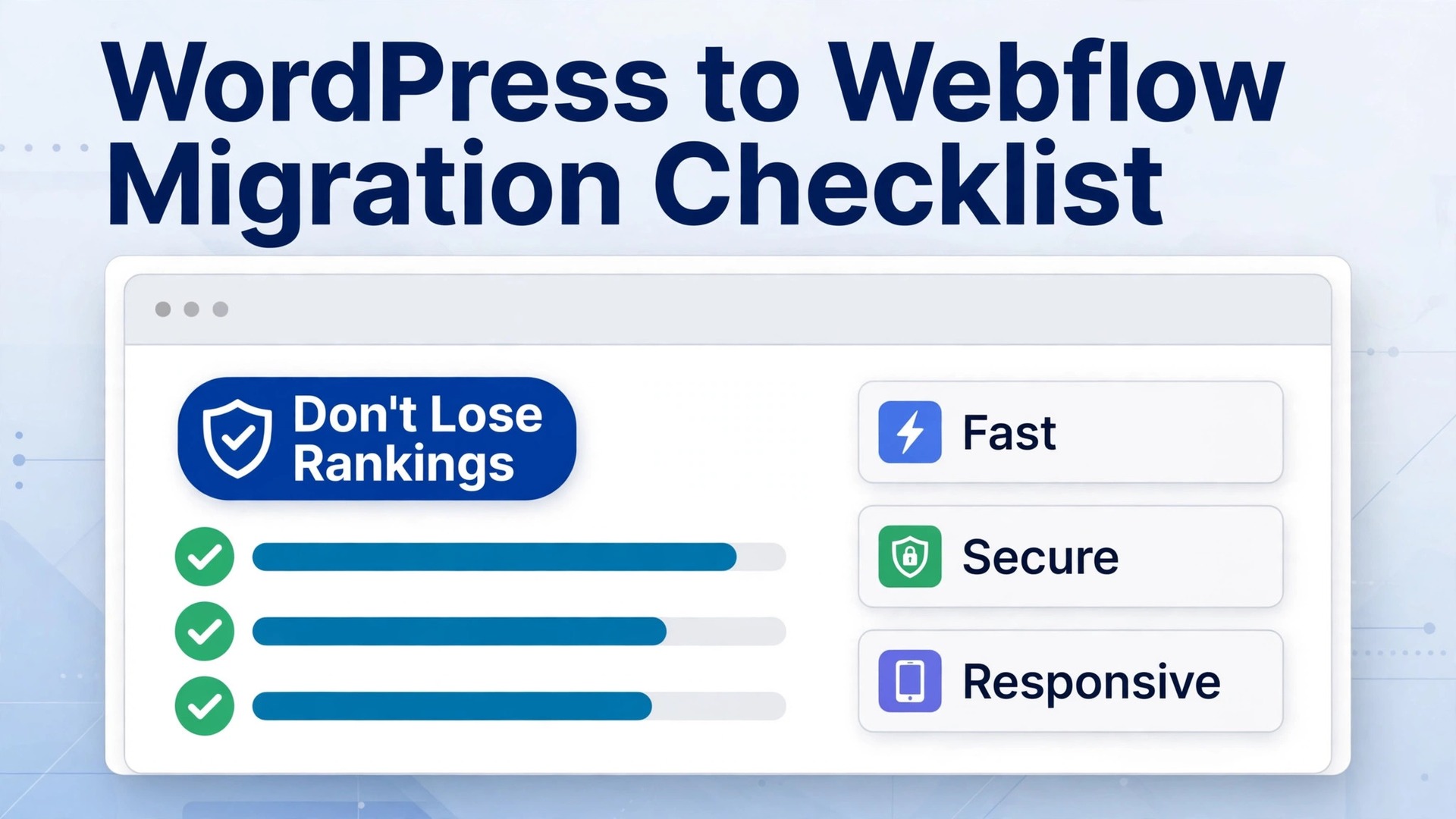 Migrate WordPress to Webflow checklist