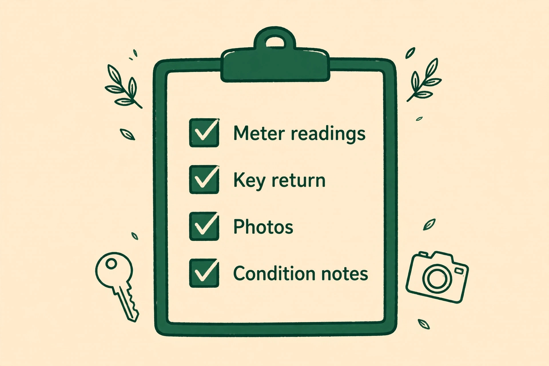 Move in and move out checklist for rental properties