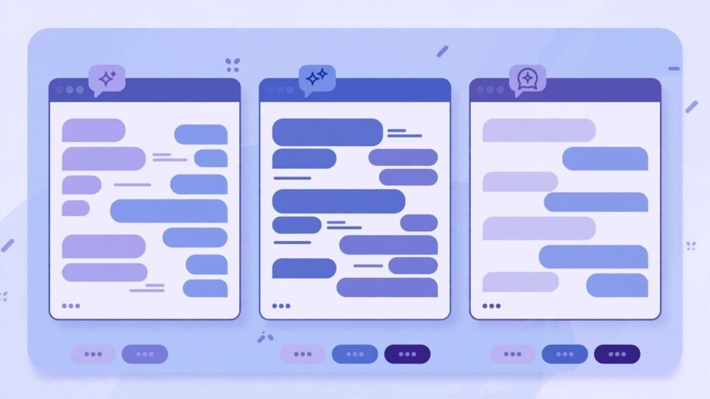 Comparing several AI chatbot models side by side