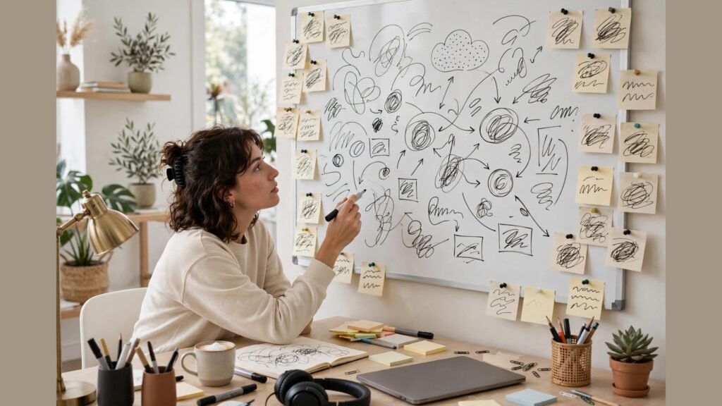 Creator planning YouTube niche video ideas
