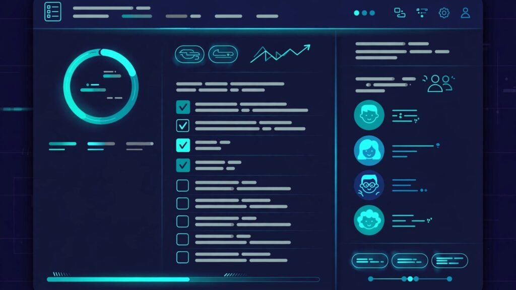 Customer onboarding project checklist with tasks