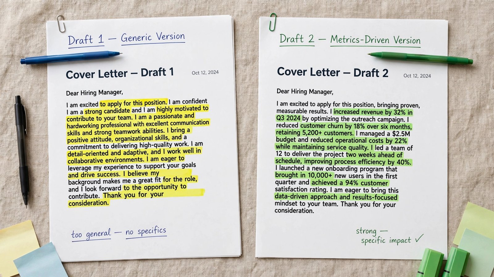 Personalisation vs fluff in the best AI cover letter generator test