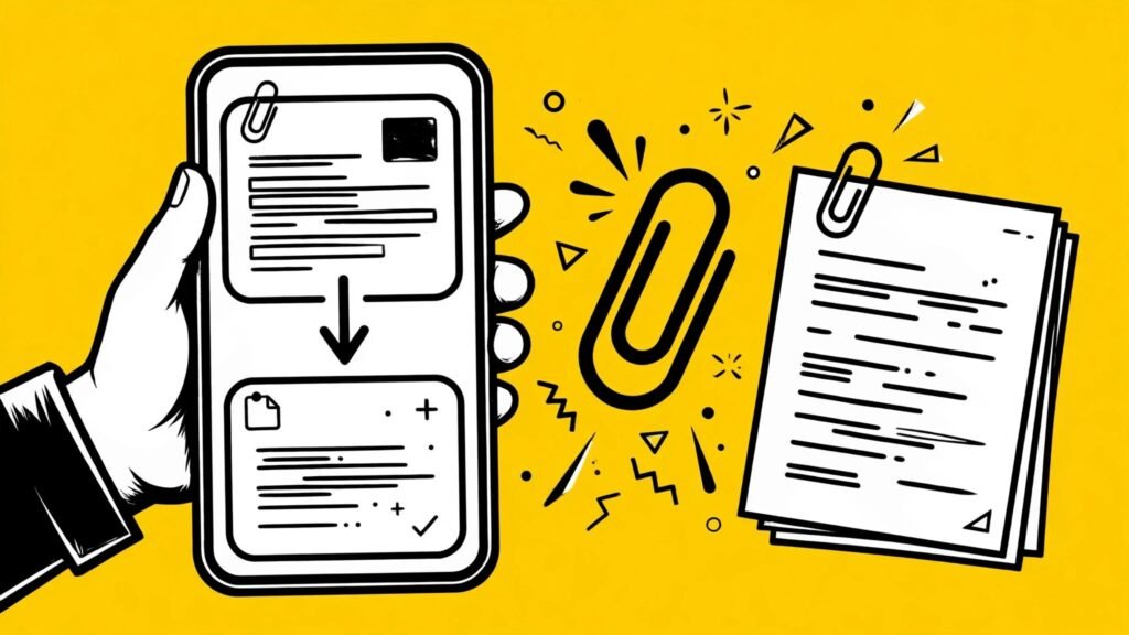 Clipping a web article on a phone