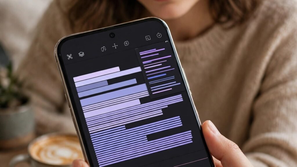Creator editing vertical short form video on a phone